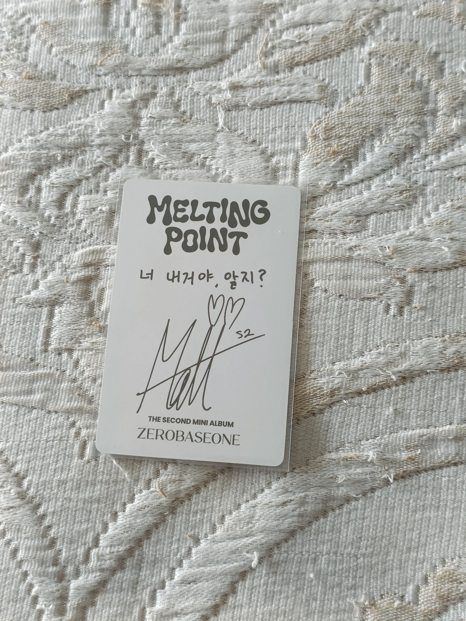 ZEROBASEONE Matthew ZEROBASEONE - Matthew - Melting Point Album album photocard loyalty version A version listing photo 2