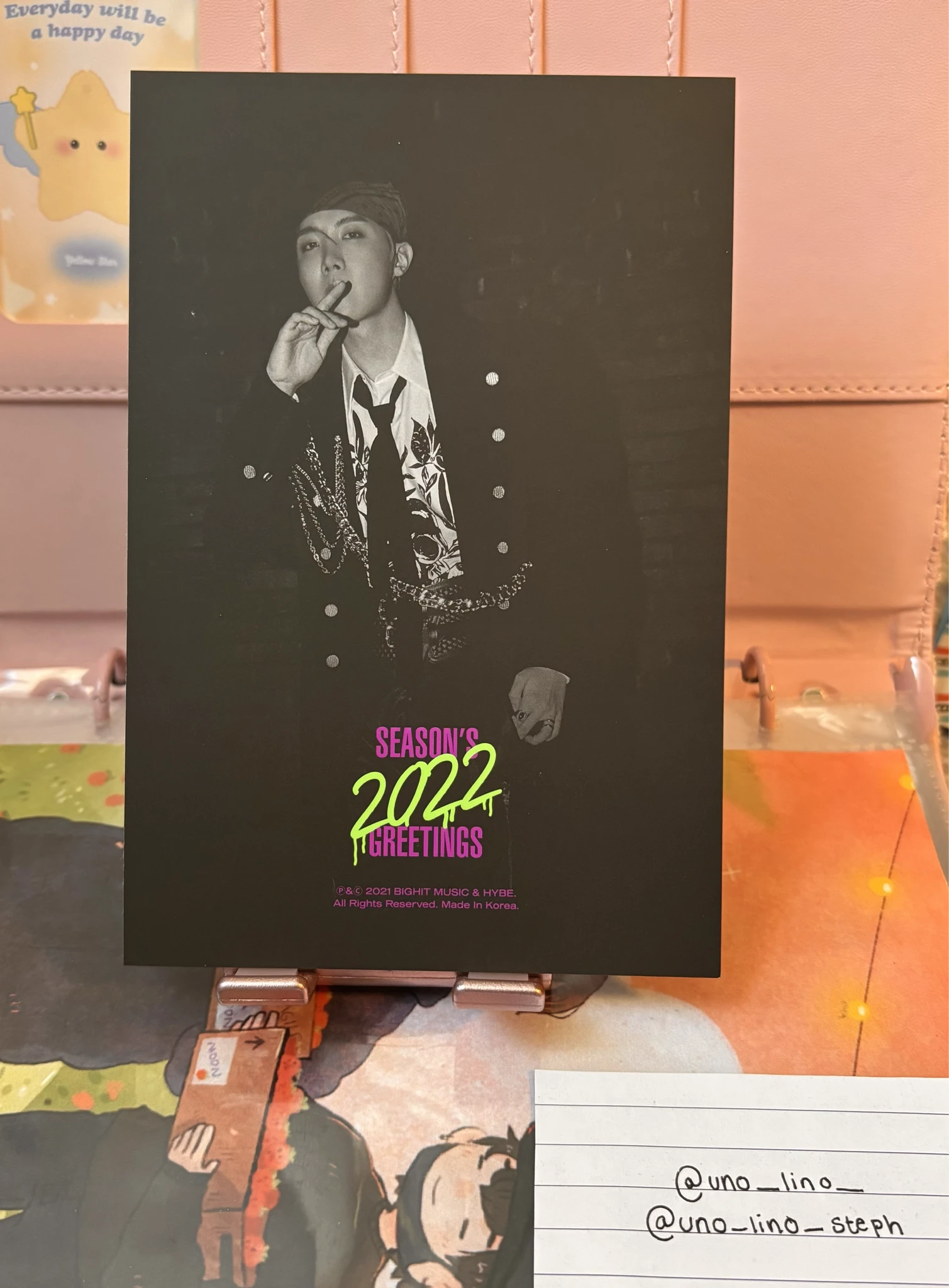 BTS j-hope BTS - j-hope - 2022 Season’s Greetings Other postcard listing photo 2