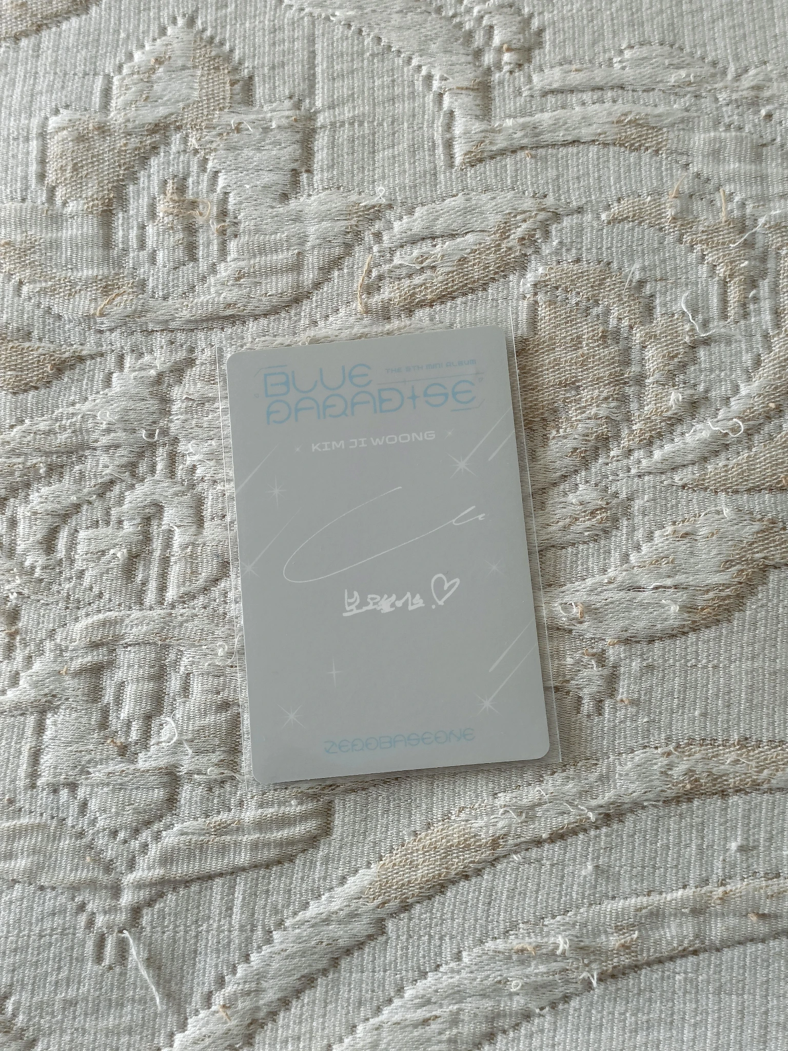 ZEROBASEONE Jiwoong ZEROBASEONE - Jiwoong - Blue Paradise Album album photocard zerose version listing photo 2