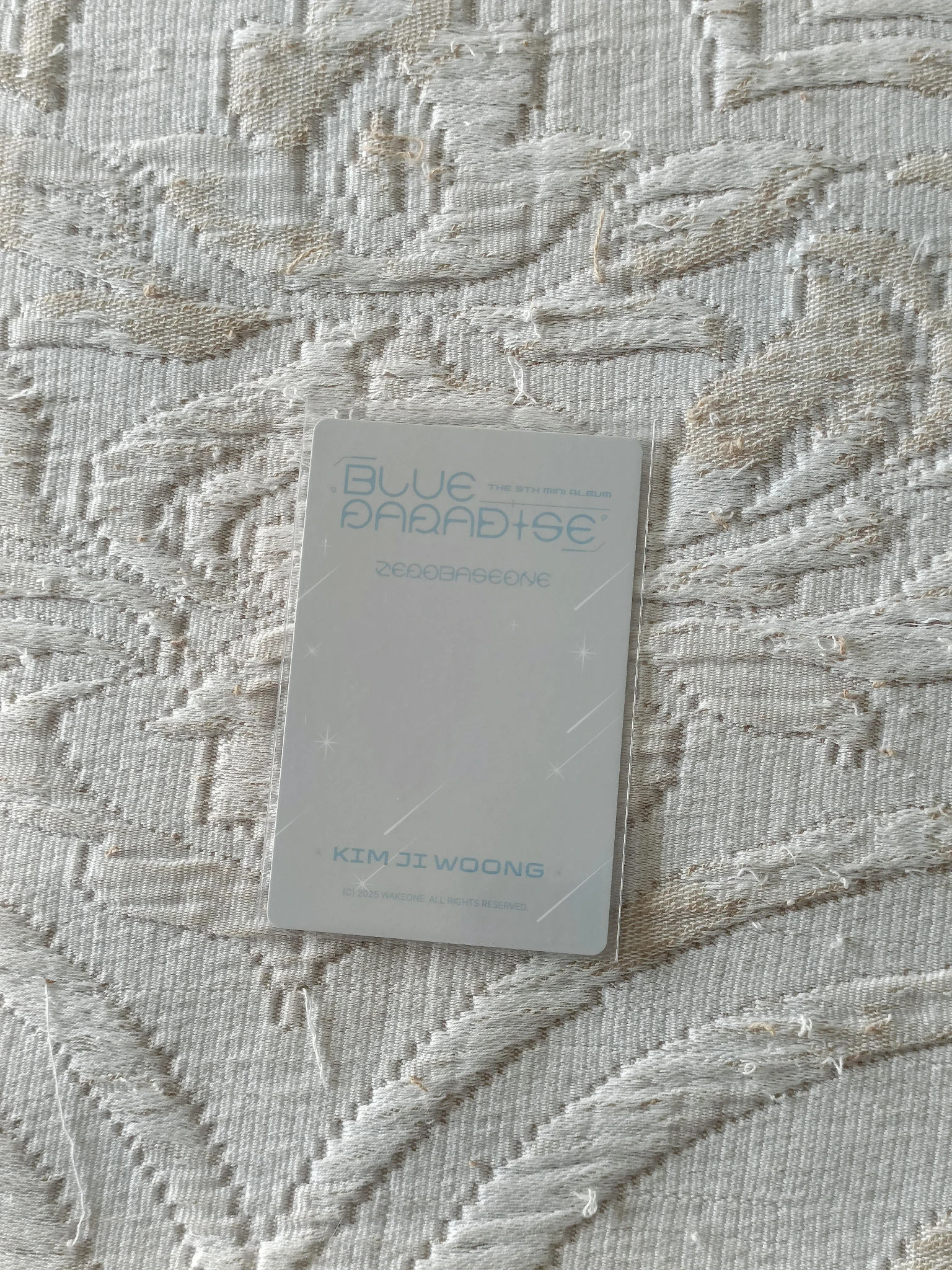 ZEROBASEONE Jiwoong ZEROBASEONE - Jiwoong - Blue Paradise Album key cap version listing photo 2