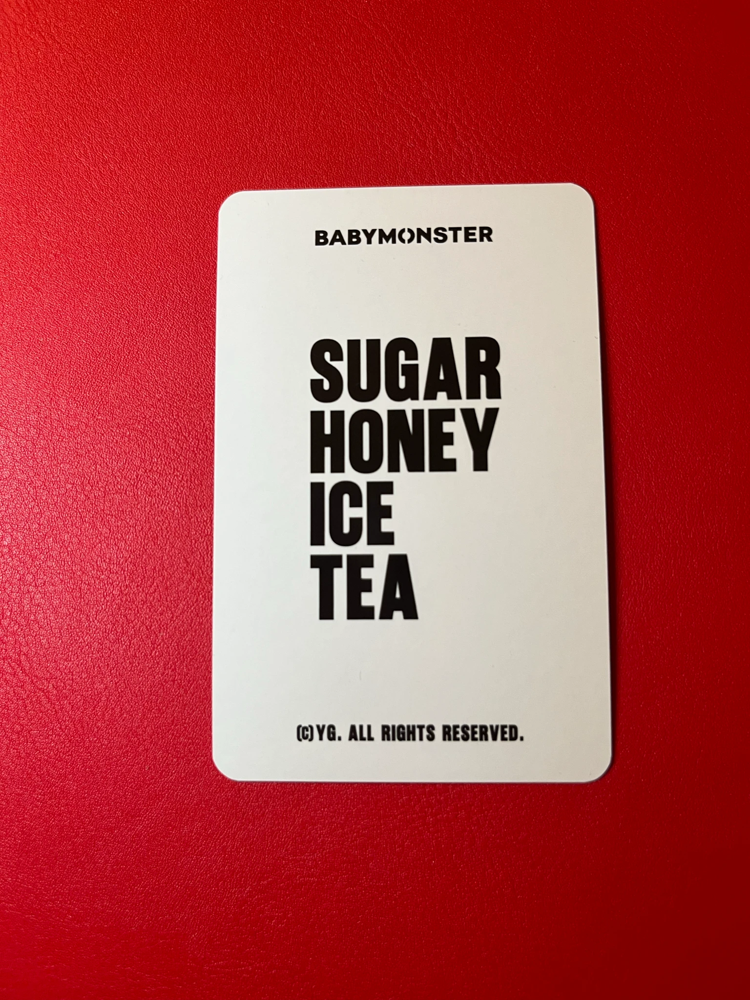 BABYMONSTER Asa BABYMONSTER - Asa - SUGAR HONEY ICE TEA Album trading card merch photocard C version listing photo 2