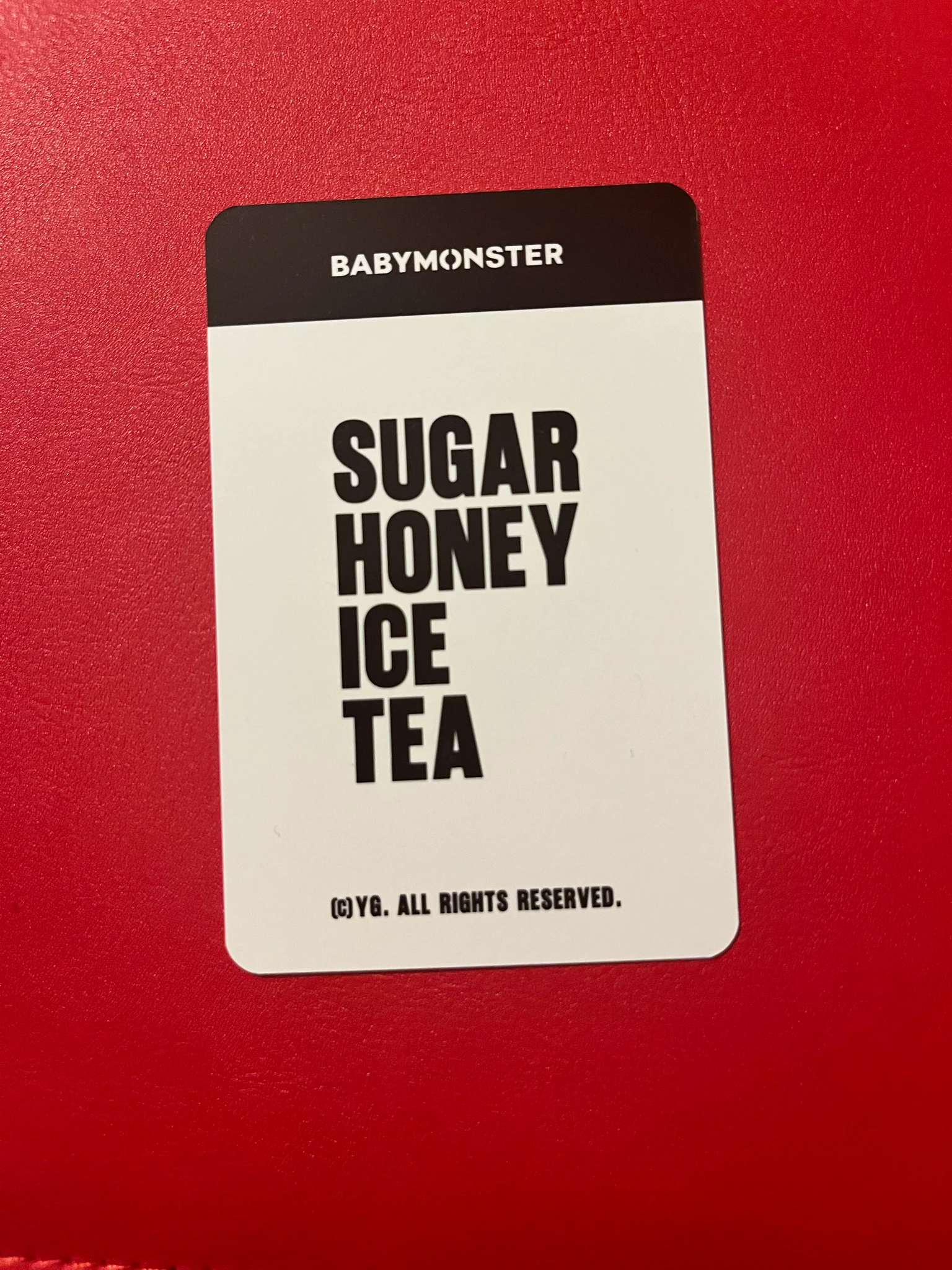 BABYMONSTER Ahyeon BABYMONSTER - Ahyeon - SUGAR HONEY ICE TEA Album trading card merch photocard B version listing photo 2