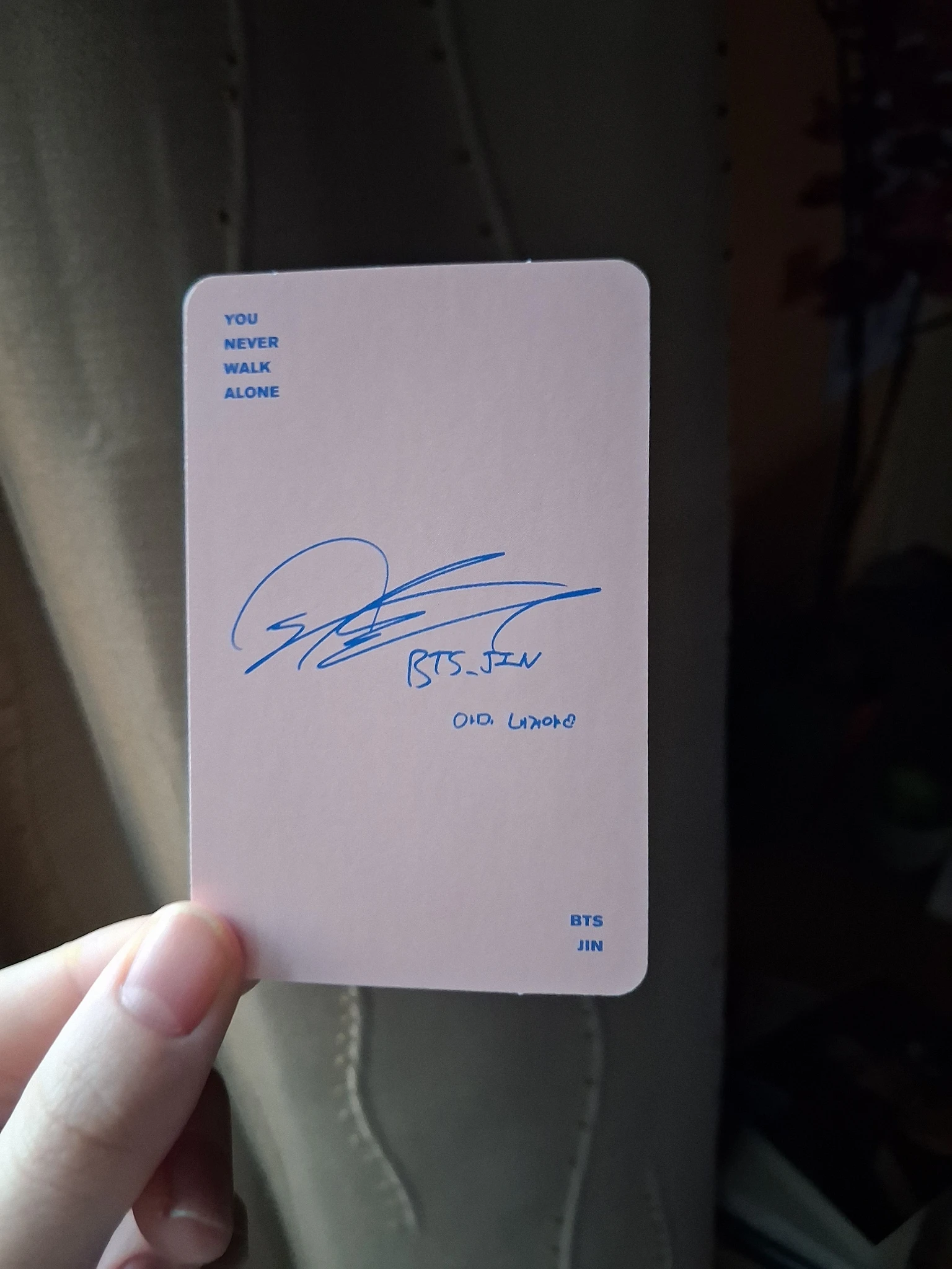 BTS Jin BTS - Jin - You Never Walk Alone Album album photocard listing photo 2