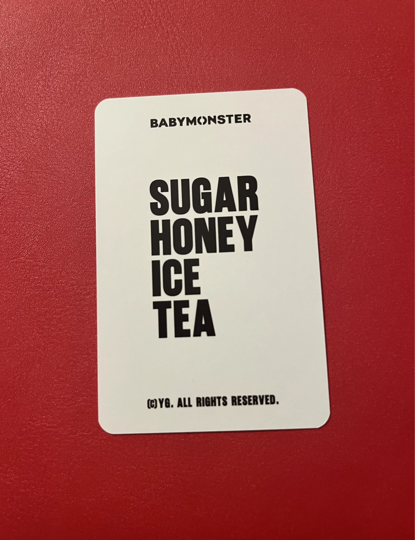 BABYMONSTER Ruka BABYMONSTER - Ruka - SUGAR HONEY ICE TEA Album trading card merch photocard C version listing photo 2