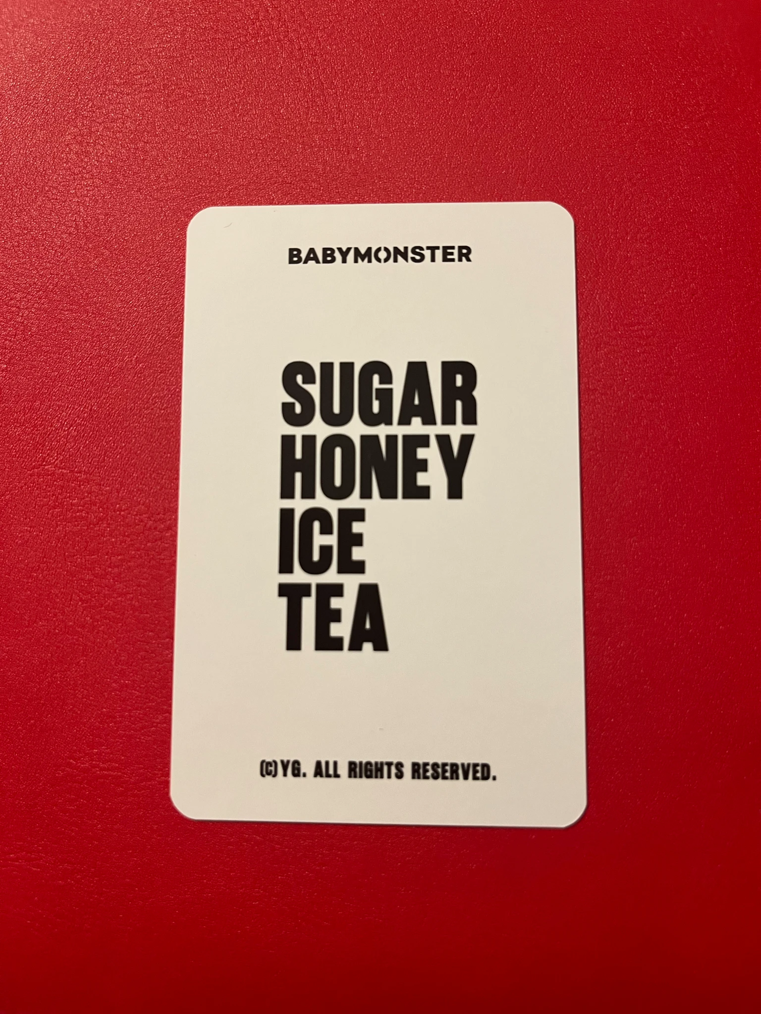 BABYMONSTER Ruka BABYMONSTER - Ruka - SUGAR HONEY ICE TEA Album trading card merch photocard C version listing photo 2
