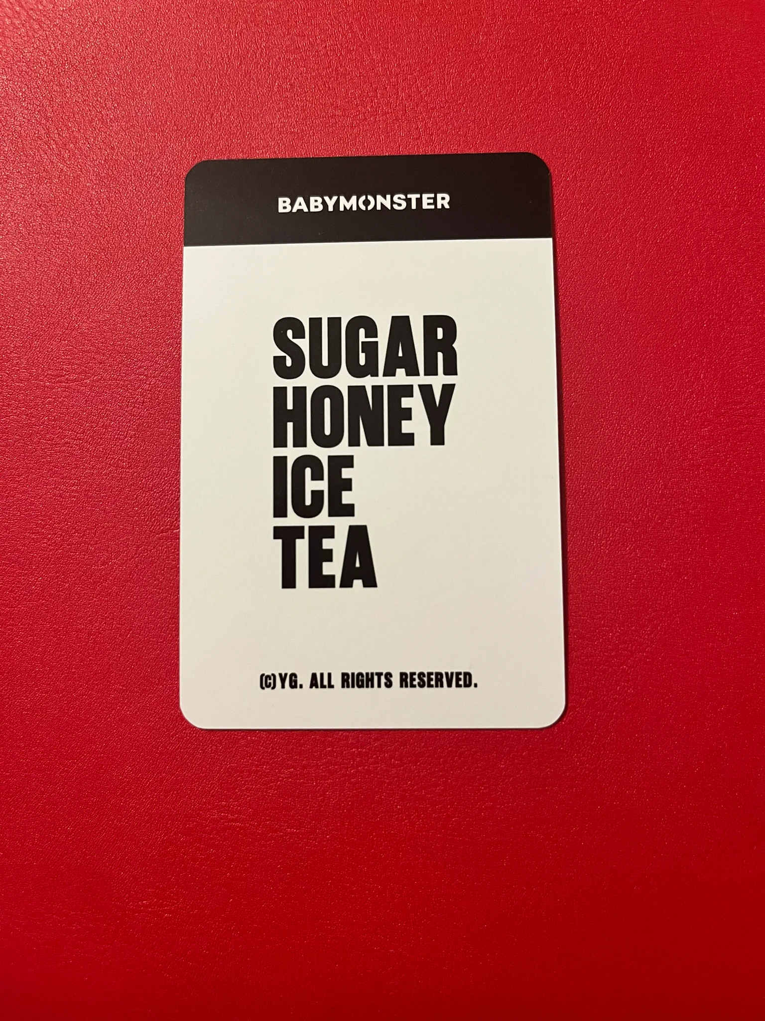 BABYMONSTER Rora BABYMONSTER - Rora - SUGAR HONEY ICE TEA Album trading card merch photocard B version listing photo 2