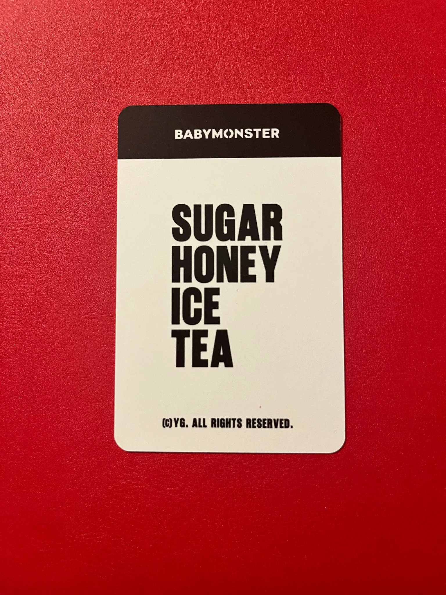 BABYMONSTER Rora BABYMONSTER - Rora - SUGAR HONEY ICE TEA Album trading card merch photocard B version listing photo 2