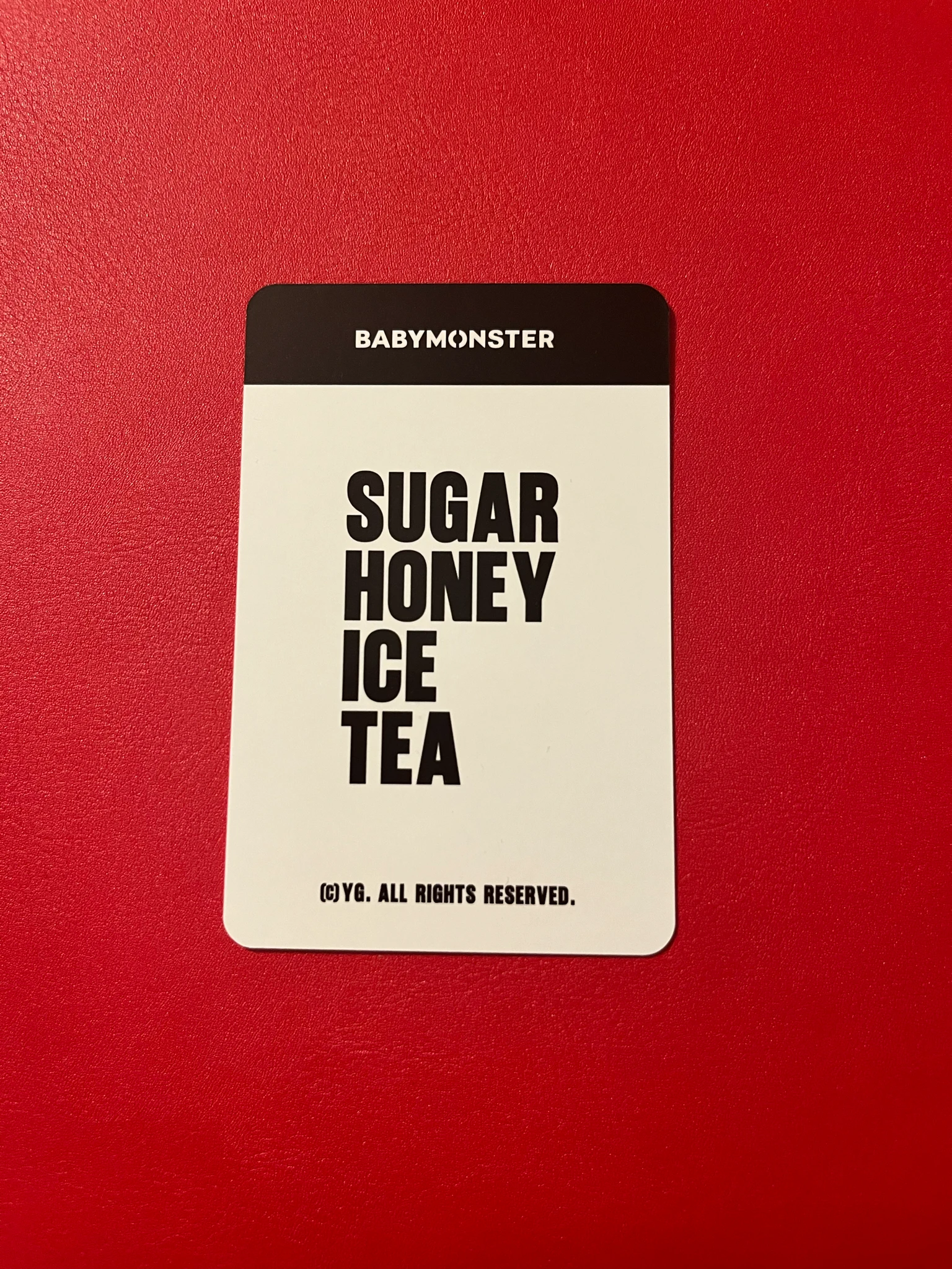 BABYMONSTER Pharita BABYMONSTER - Pharita - SUGAR HONEY ICE TEA Album merch photocard trading card B version listing photo 2