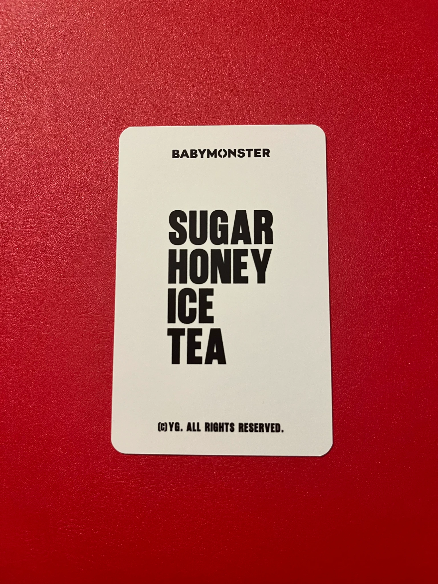BABYMONSTER Pharita BABYMONSTER - Pharita - SUGAR HONEY ICE TEA Album trading card merch photocard C version listing photo 2
