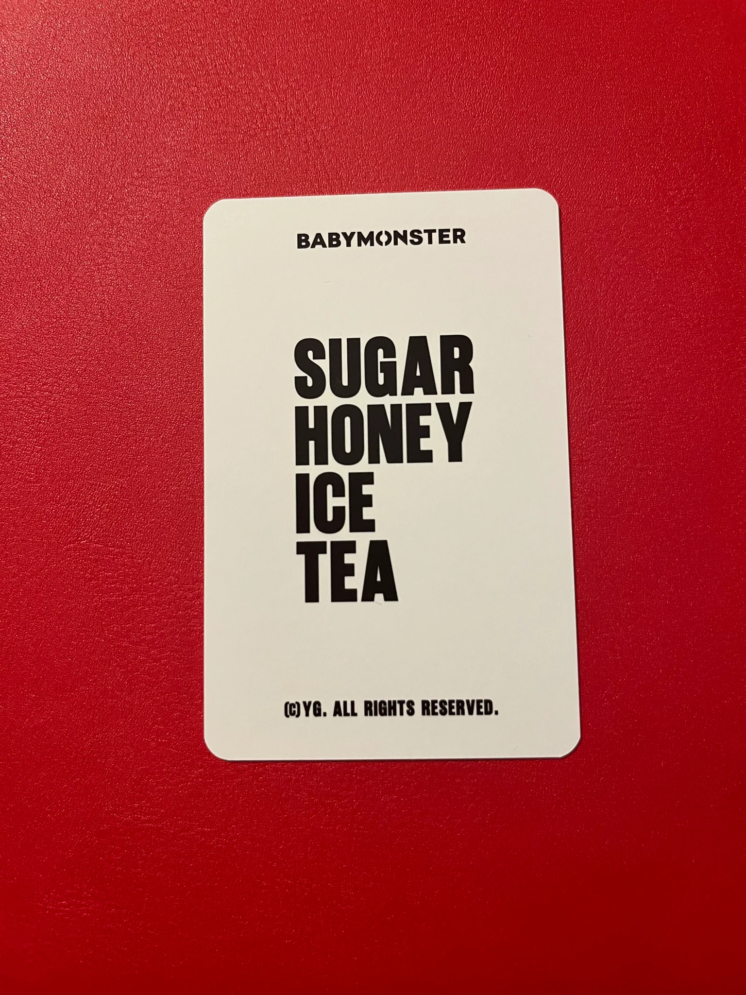 BABYMONSTER Pharita BABYMONSTER - Pharita - SUGAR HONEY ICE TEA Album trading card merch photocard C version listing photo 2