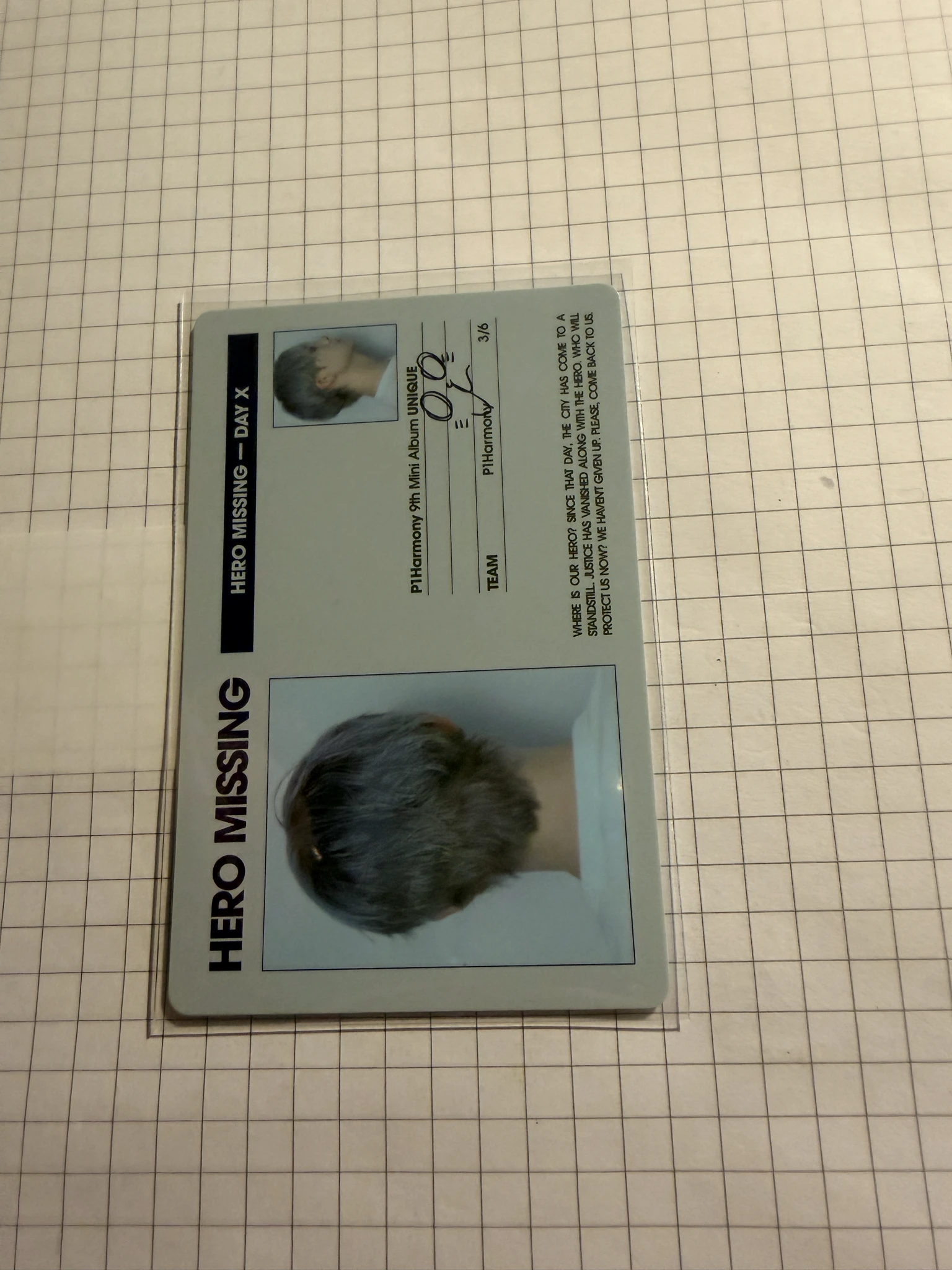 P1Harmony Jiung P1Harmony - Jiung - UNIQUE Album B version id card double-sided album inclusion listing photo 2