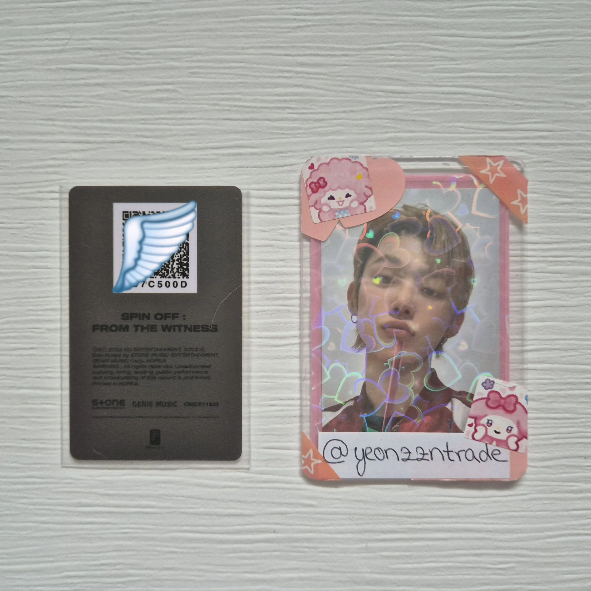 ATEEZ Wooyoung ATEEZ - Wooyoung - SPIN OFF : FROM THE WITNESS Album album photocard Z version qr card listing photo 2