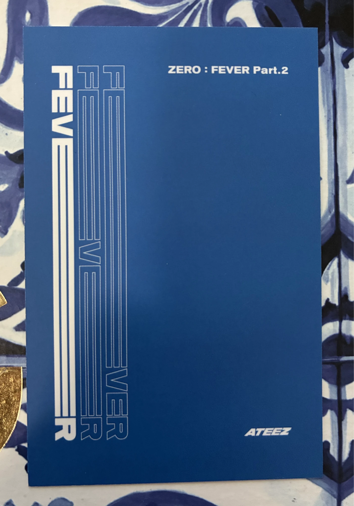 ATEEZ Hongjoong ATEEZ - Hongjoong - ZERO : FEVER Part.2 Album album inclusion Z version postcard item set lyric postcard listing photo 2