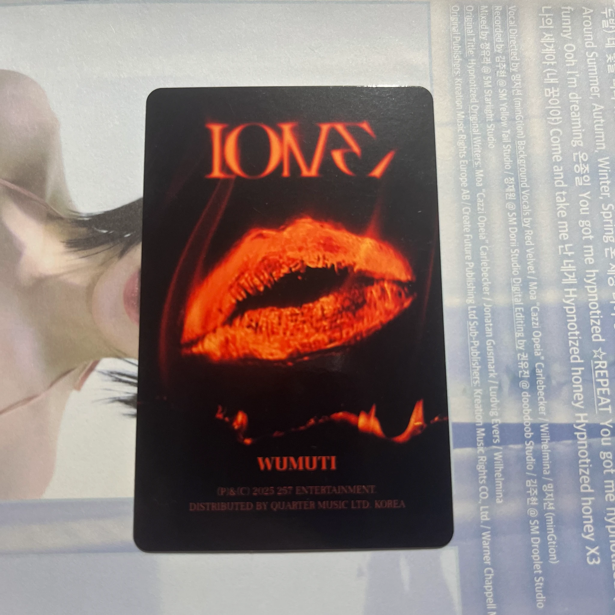 XLOV Wumuti XLOV - Wumuti - I ONE Album album photocard i ver. listing photo 2