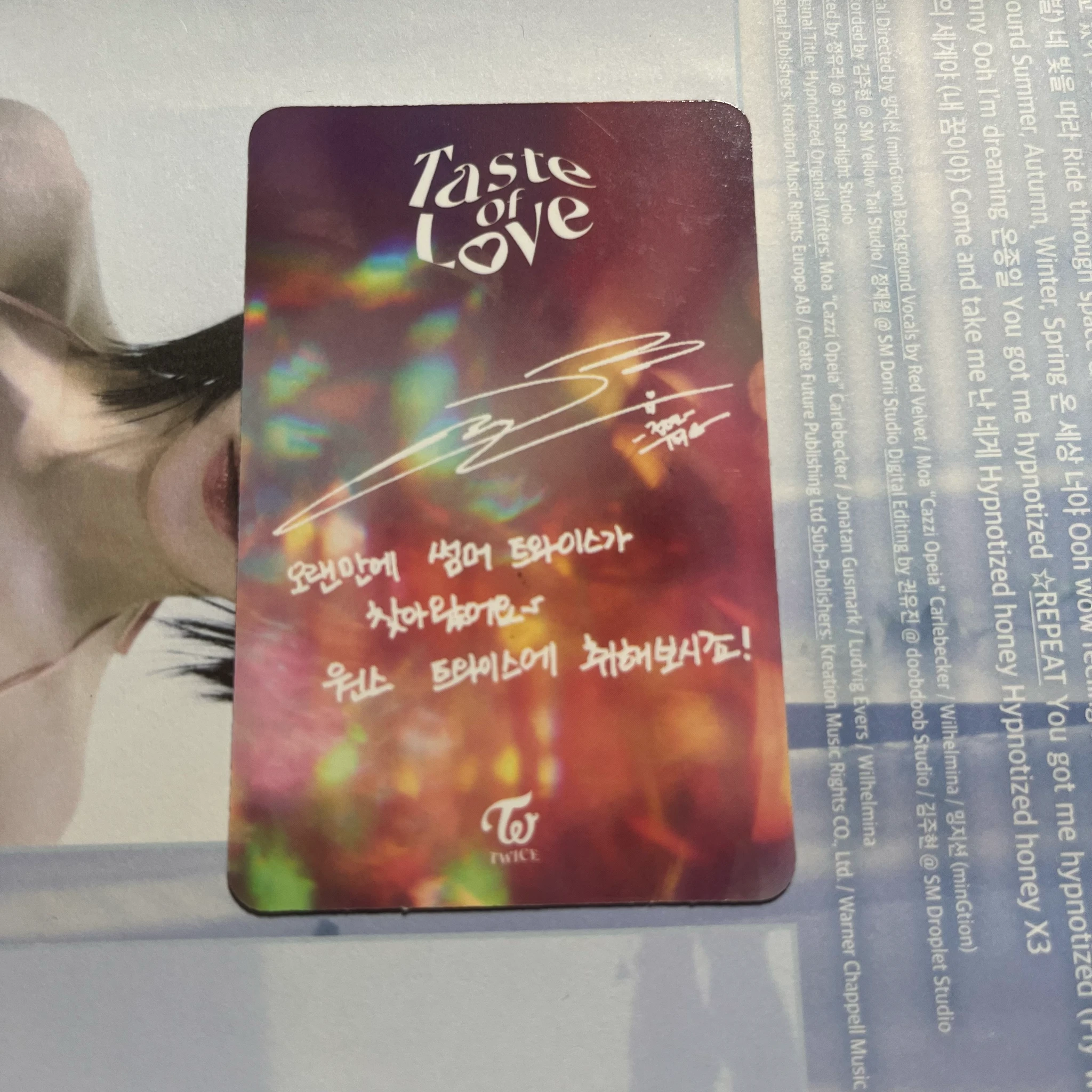 TWICE Jeongyeon TWICE - Jeongyeon - Taste of Love Album album photocard listing photo 2