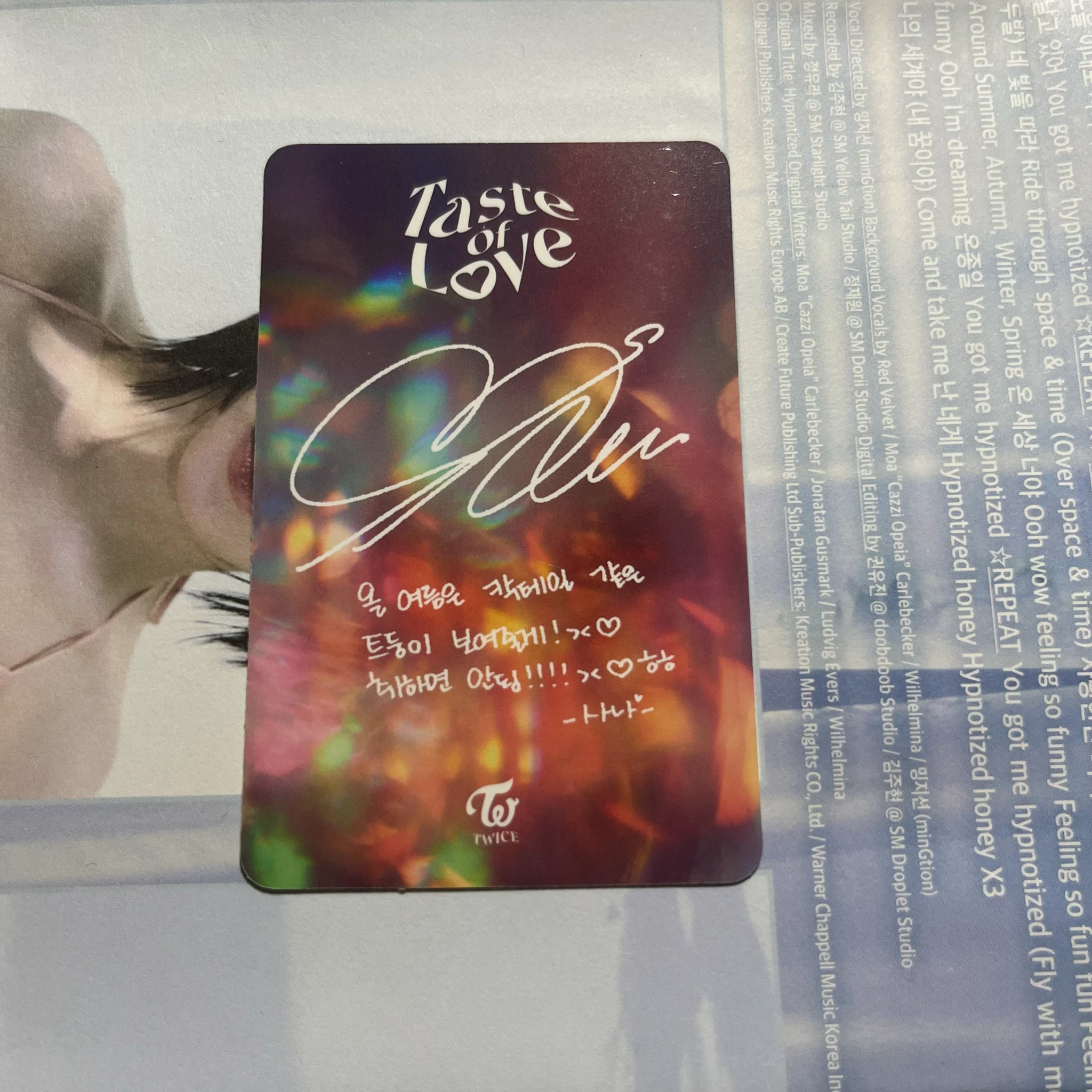 TWICE Sana TWICE - Sana - Taste of Love Album album photocard listing photo 2