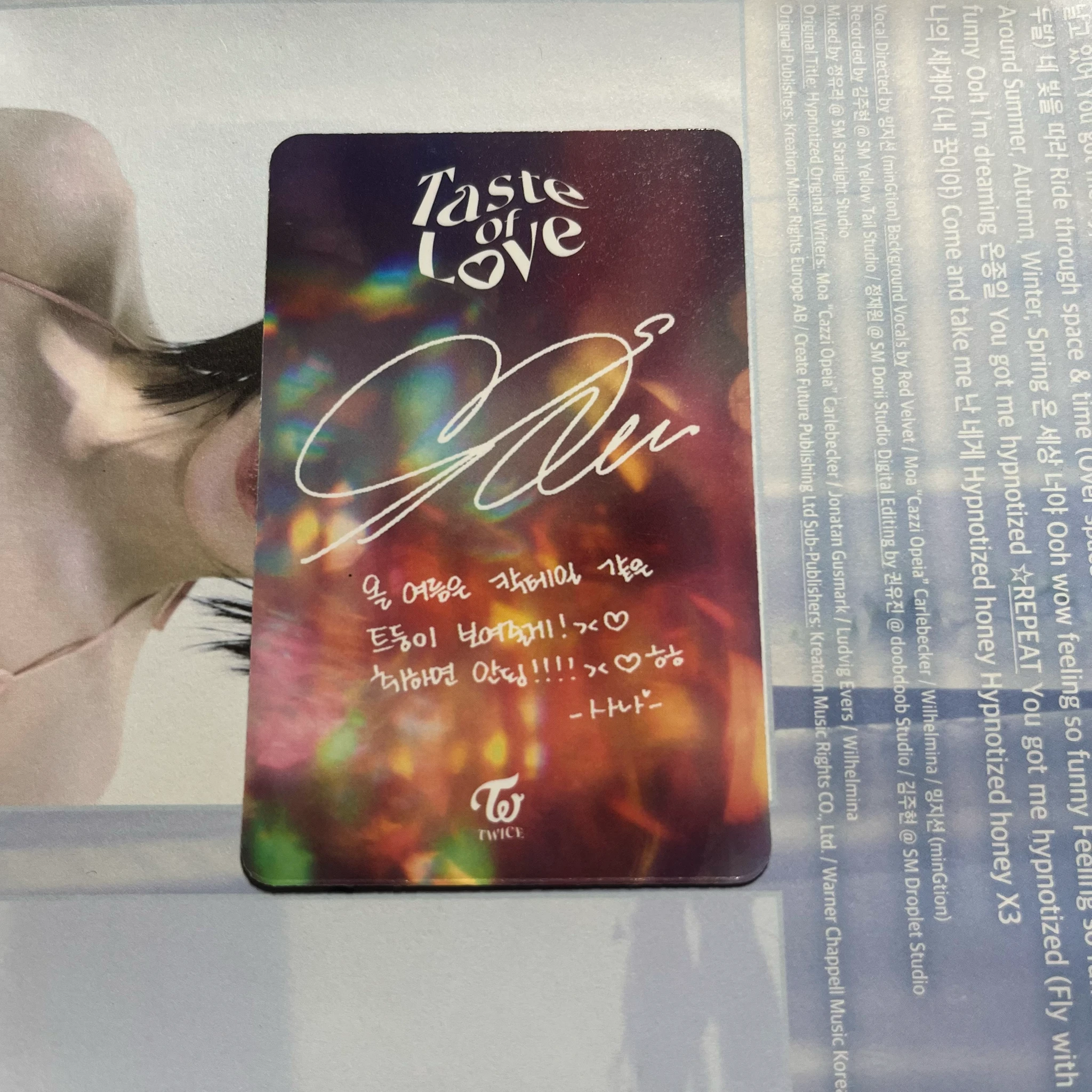 TWICE Sana TWICE - Sana - Taste of Love Album album photocard listing photo 2