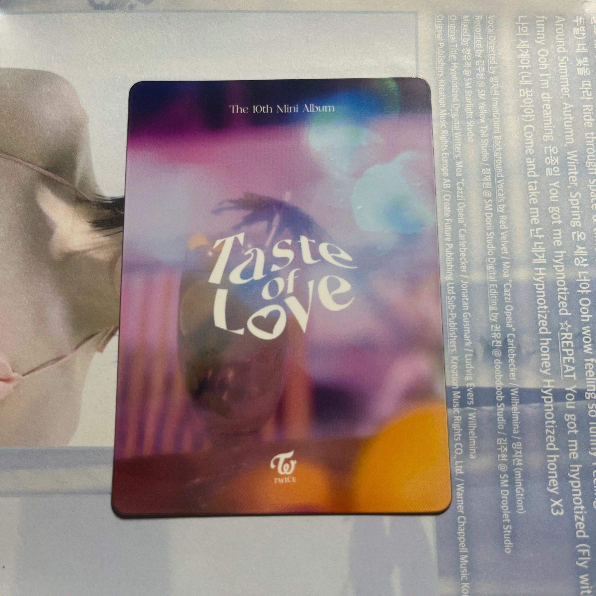TWICE Jeongyeon TWICE - Jeongyeon - Taste of Love Album lenticular album inclusion listing photo 2