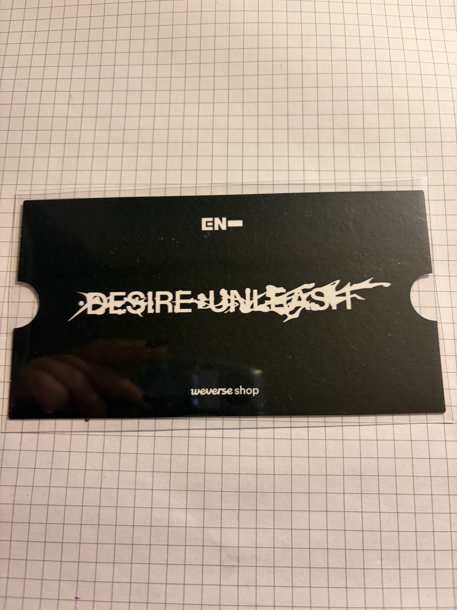 ENHYPEN ENHYPEN - DESIRE: UNLEASH Album horizontal photo ticket we've pob (pre-order benefit) listing photo 2