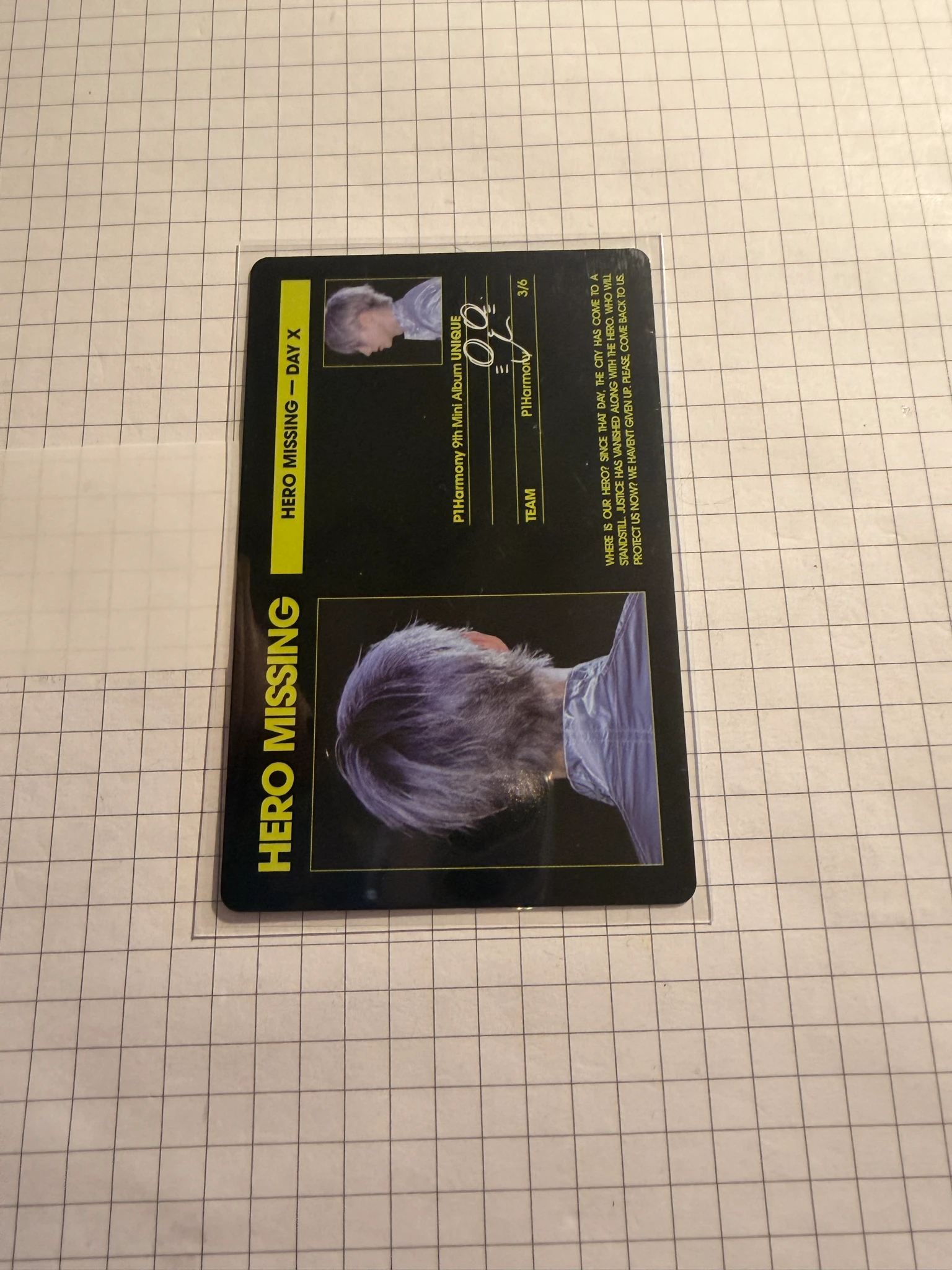P1Harmony Jiung P1Harmony - Jiung - UNIQUE Album id card album photocard double-sided listing photo 2