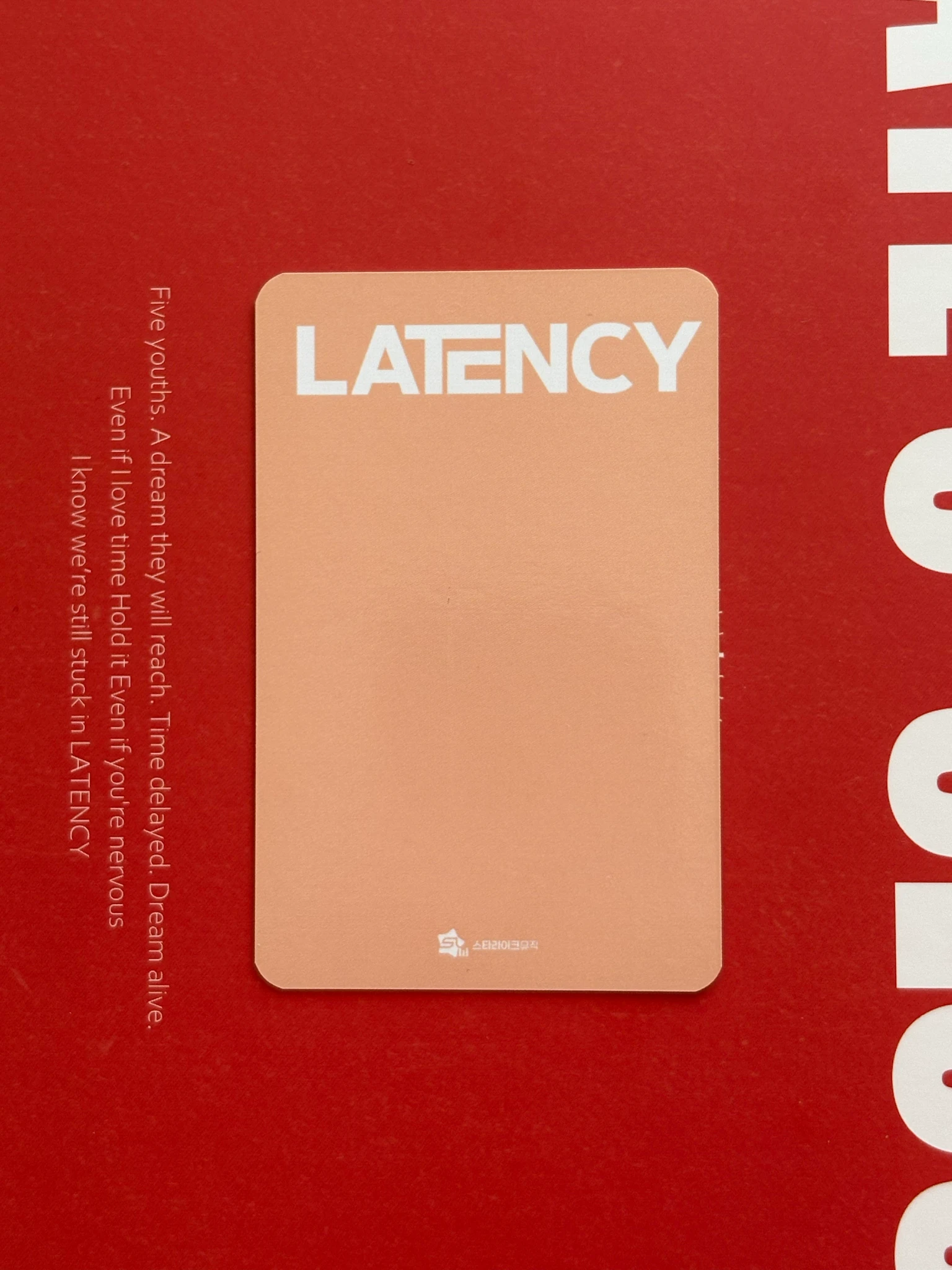 Latency Heeyeon Latency - Heeyeon - LATE O’ CLOCK Album pob (pre-order benefit) starlike music postcard version listing photo 2