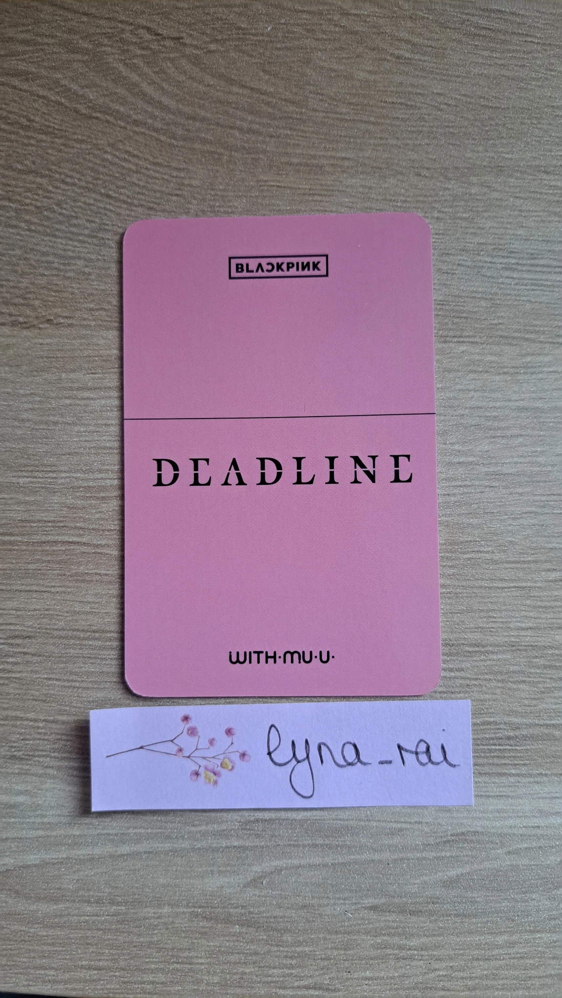 BLACKPINK Rosé BLACKPINK - Rosé - Deadline Album withmuu pob (pre-order benefit) listing photo 2