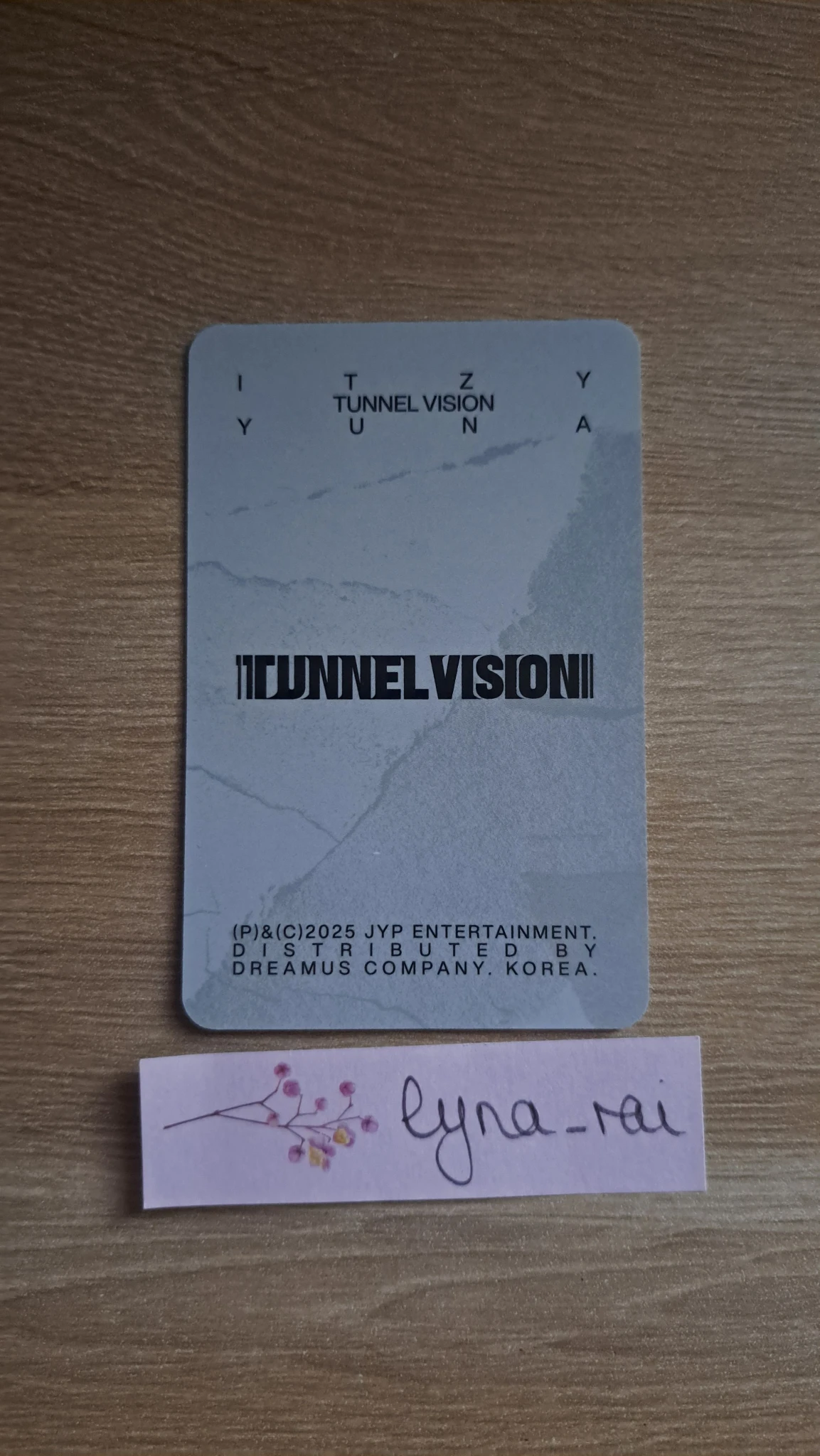 ITZY Yuna ITZY - Yuna - TUNNEL VISION Album special edition photocard set pob (pre-order benefit) listing photo 2