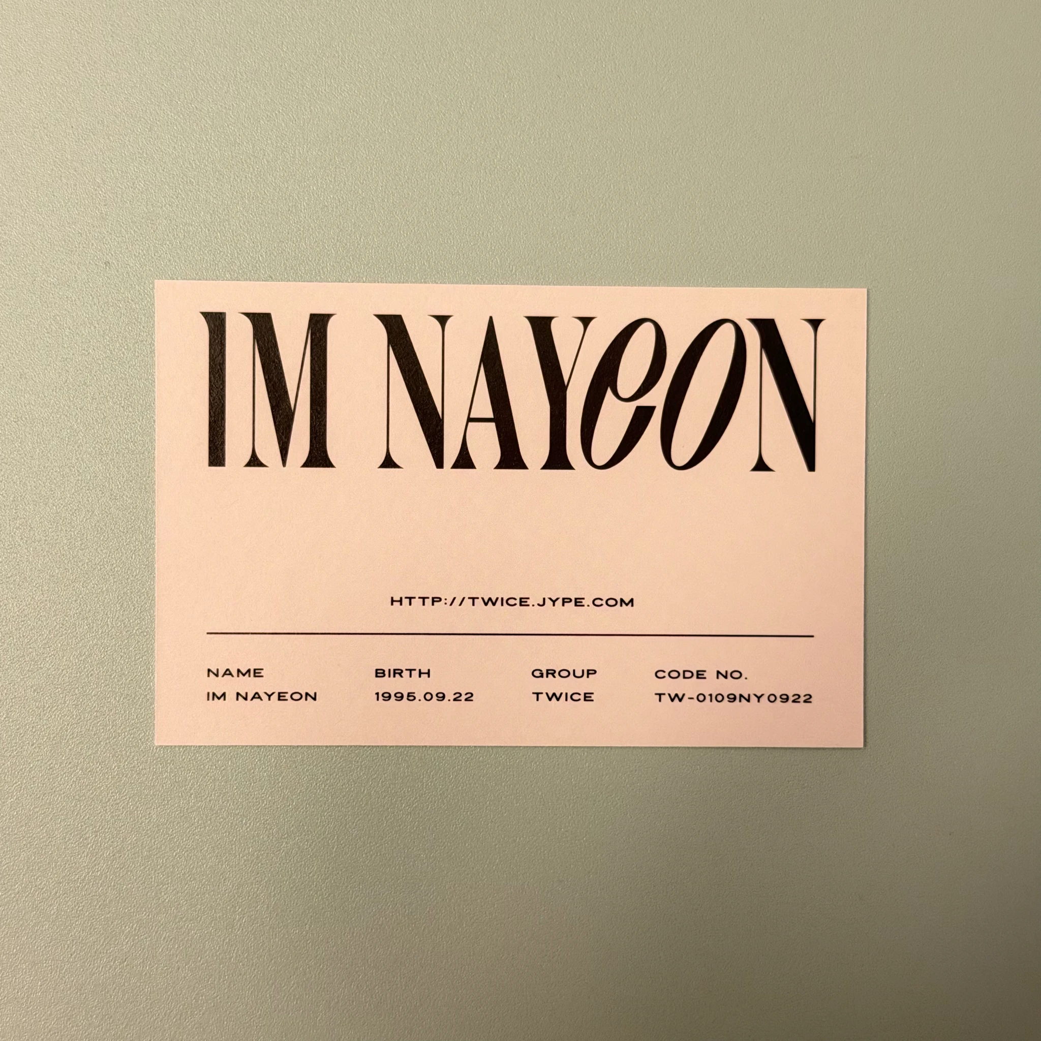 TWICE Nayeon TWICE - Nayeon - Im Nayeon Album business card listing photo 2