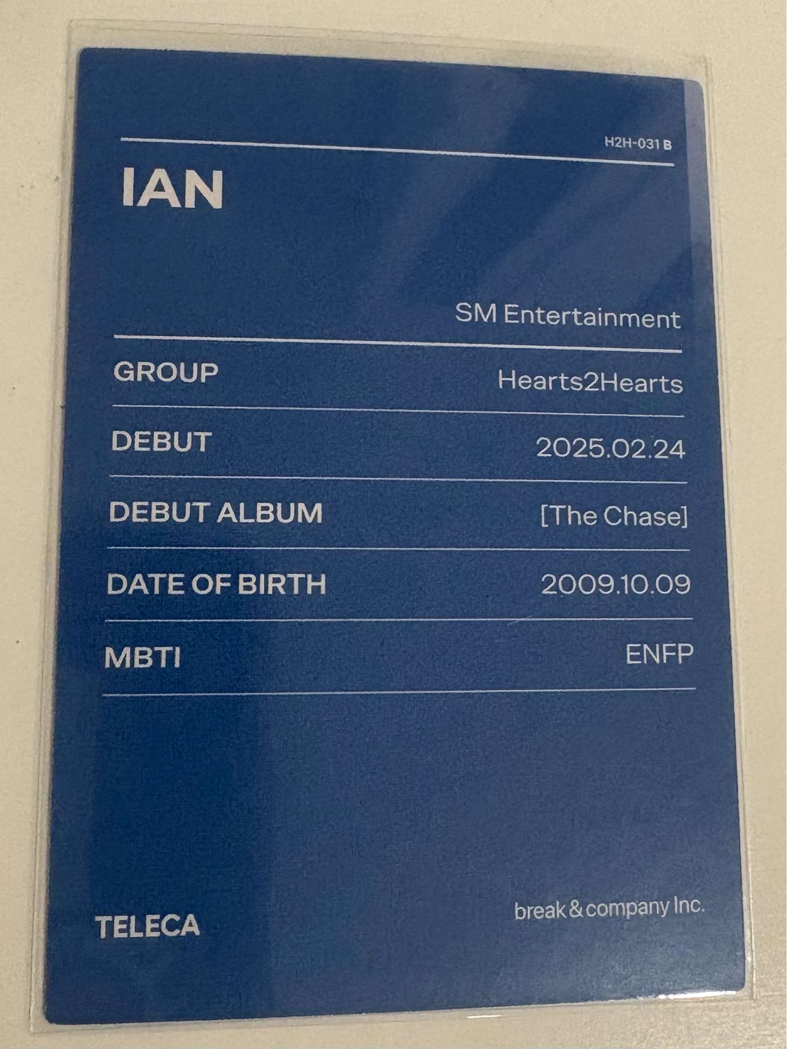 Hearts2Hearts Ian Hearts2Hearts - Ian - TELECA 2025 Kpop Rookie Other base listing photo 2