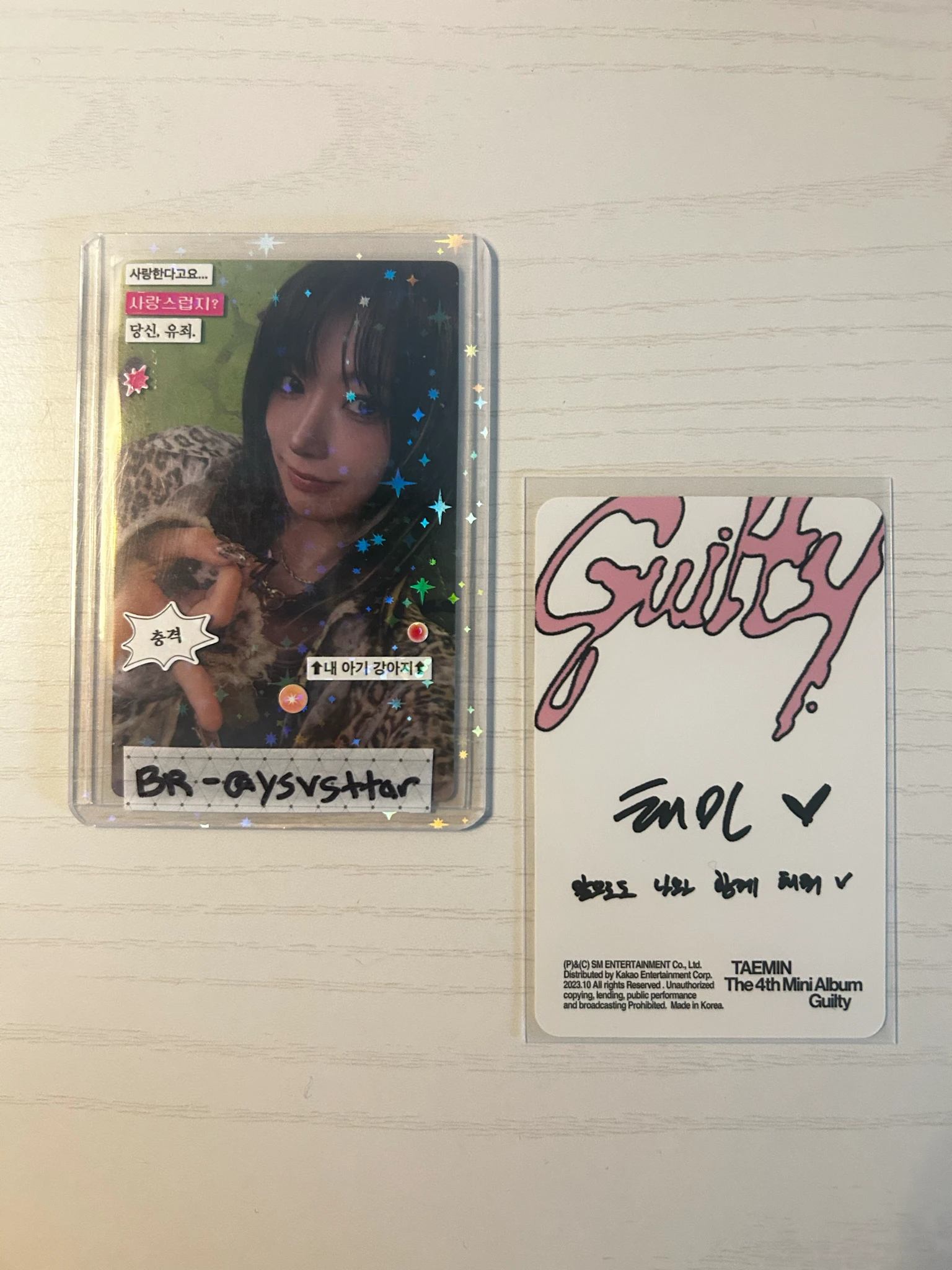 Taemin Taemin Taemin - Taemin - Guilty - The 4th Mini Album Album korean album album photocard rizz ver. listing photo 2