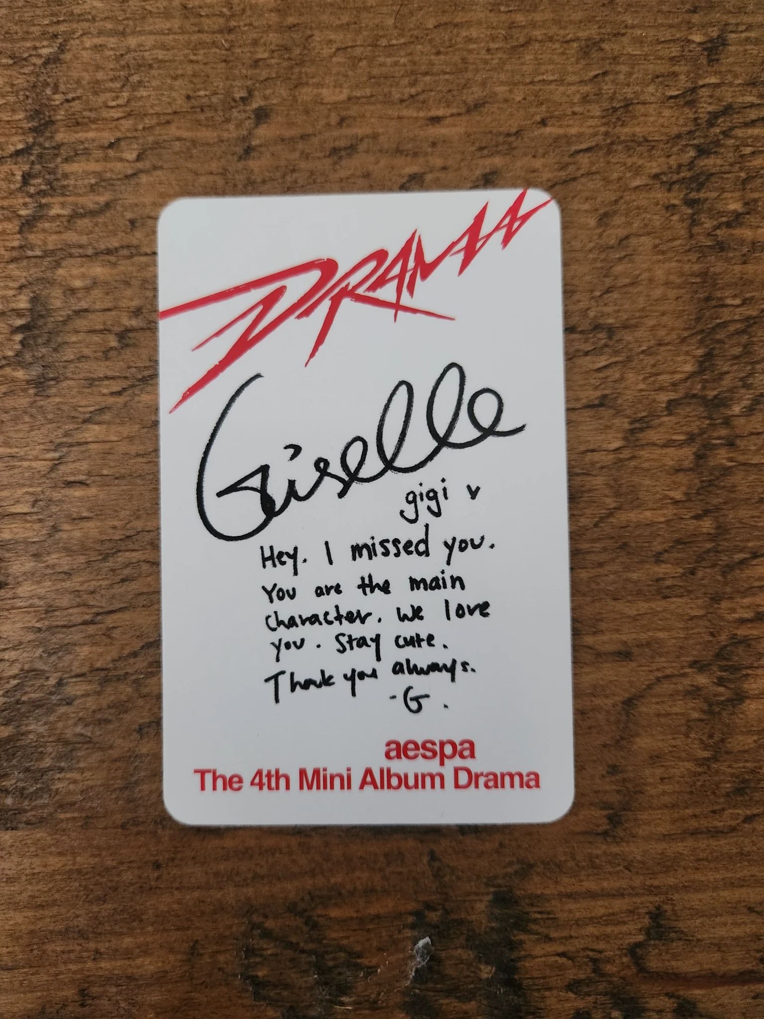 aespa Giselle aespa - Giselle - Drama Album target exclusive US exclusive album photocard listing photo 2