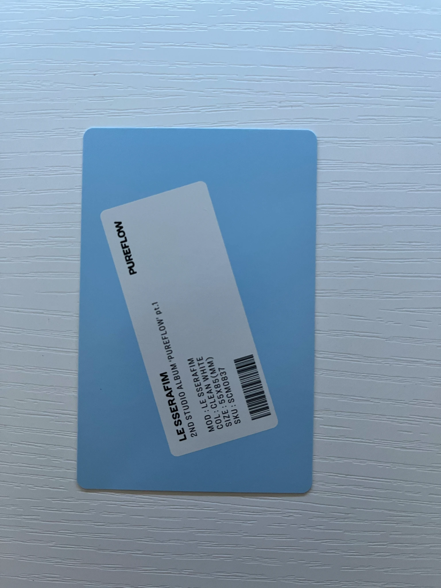 LE SSERAFIM LE SSERAFIM - PUREFLOW pt.1 Album album photocard compact version clean white version listing photo 2