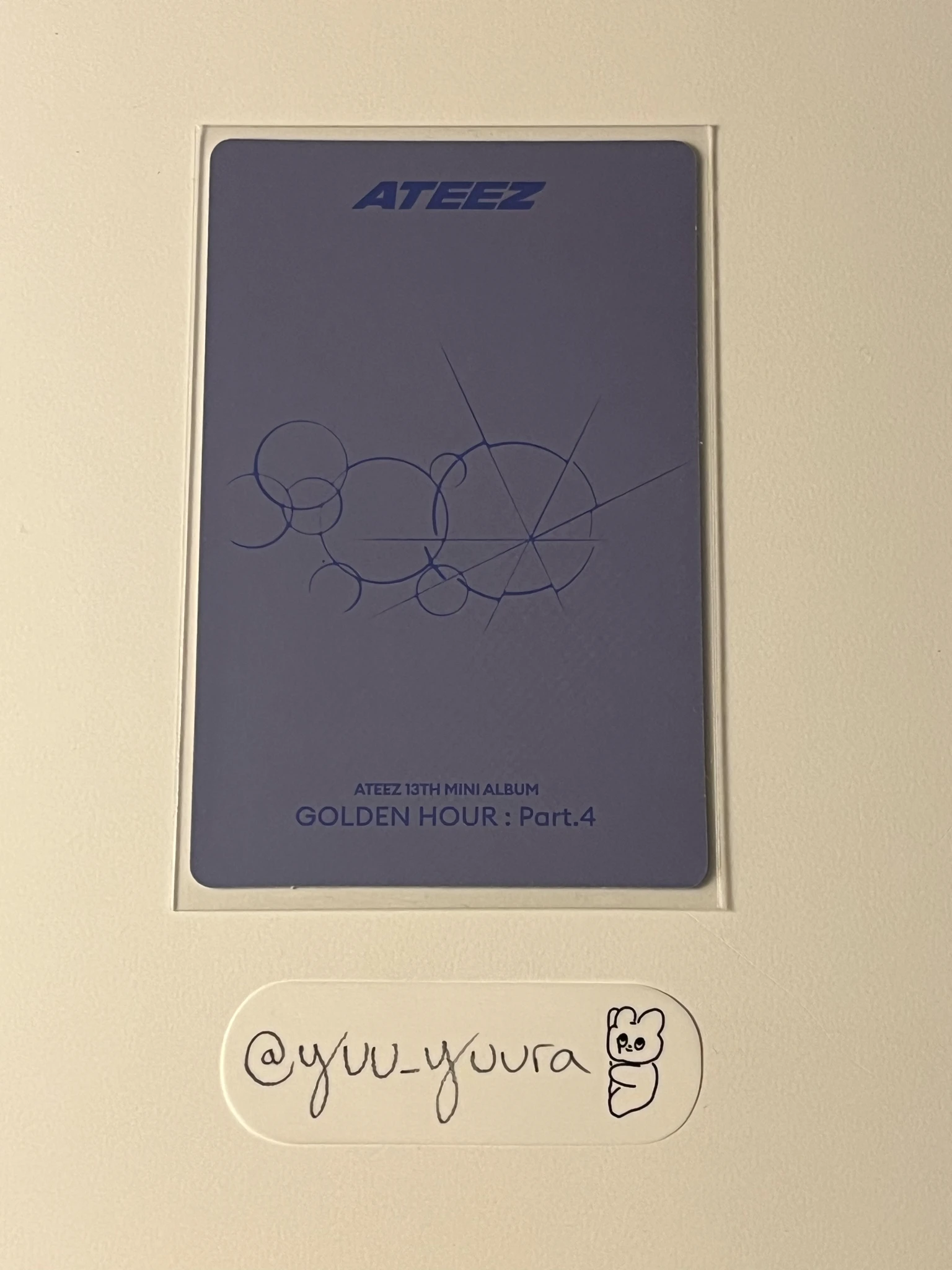ATEEZ Wooyoung ATEEZ - Wooyoung - Golden Hour : Part.4 Album pob (pre-order benefit) toktoq listing photo 2