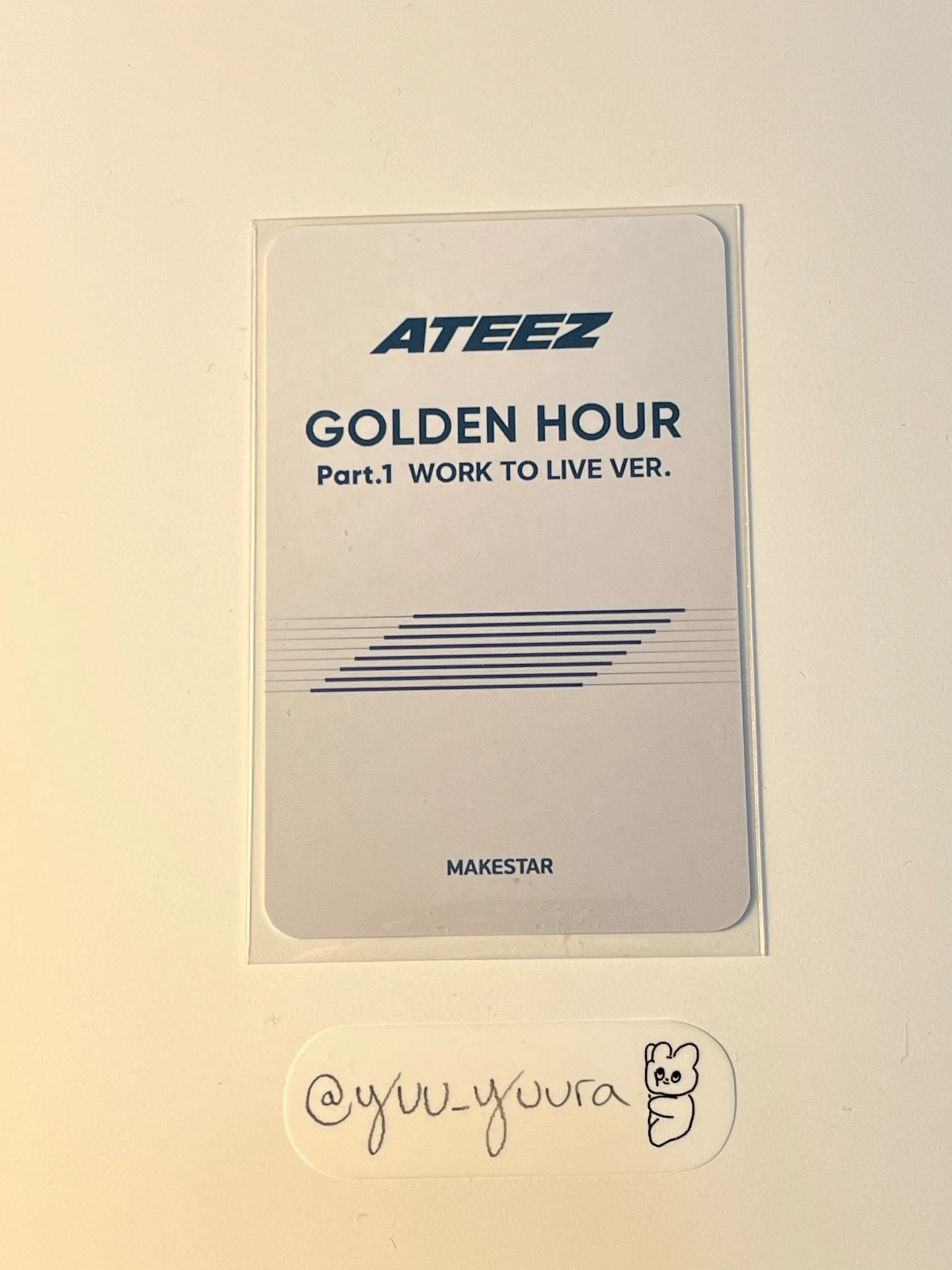 ATEEZ Yunho ATEEZ - Yunho - Golden Hour : Part 1 Work to Live Ver. Other pob (pre-order benefit) makestar round 2 work to live version listing photo 2