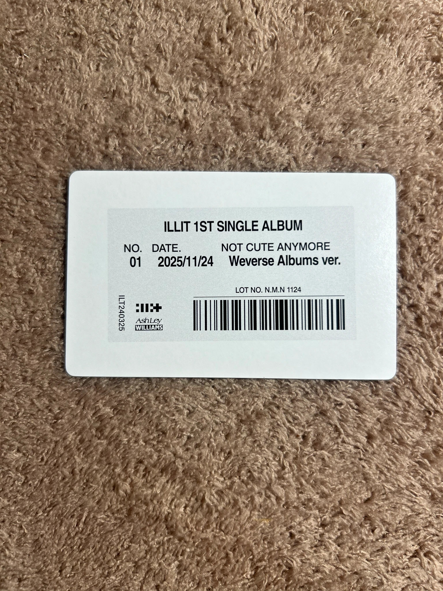 ILLIT Wonhee ILLIT - NOT CUTE ANYMORE Album weverse album version album photocard listing photo 2