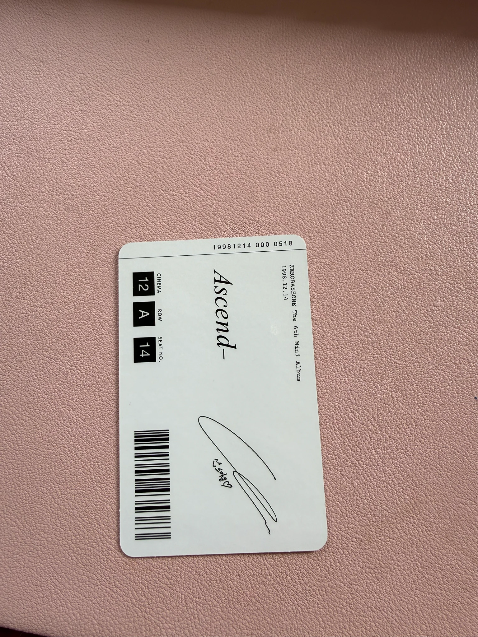 ZEROBASEONE Jiwoong ZEROBASEONE - Jiwoong - Ascend- Album album photocard 10 version listing photo 2