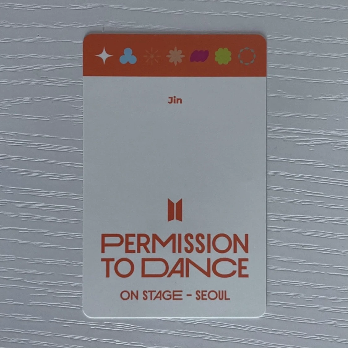 BTS Jin BTS - Jin - Permission To Dance On Stage - Seoul Other photocard set listing photo 2