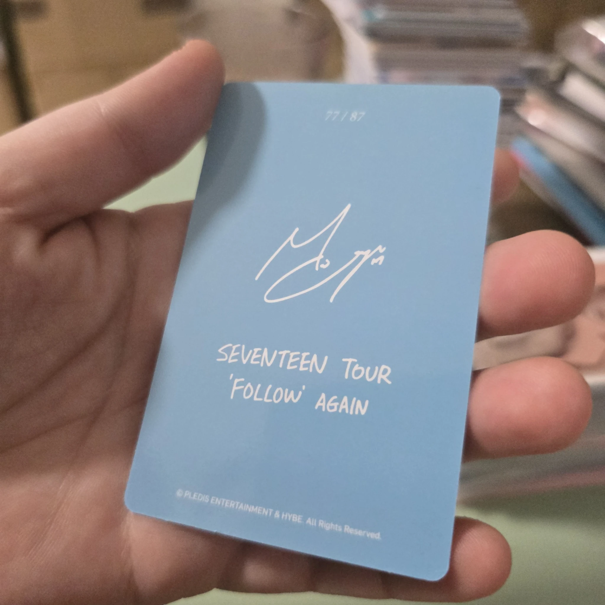 SEVENTEEN Mingyu SEVENTEEN - Mingyu - [Follow Again] Tour Event trading card listing photo 2