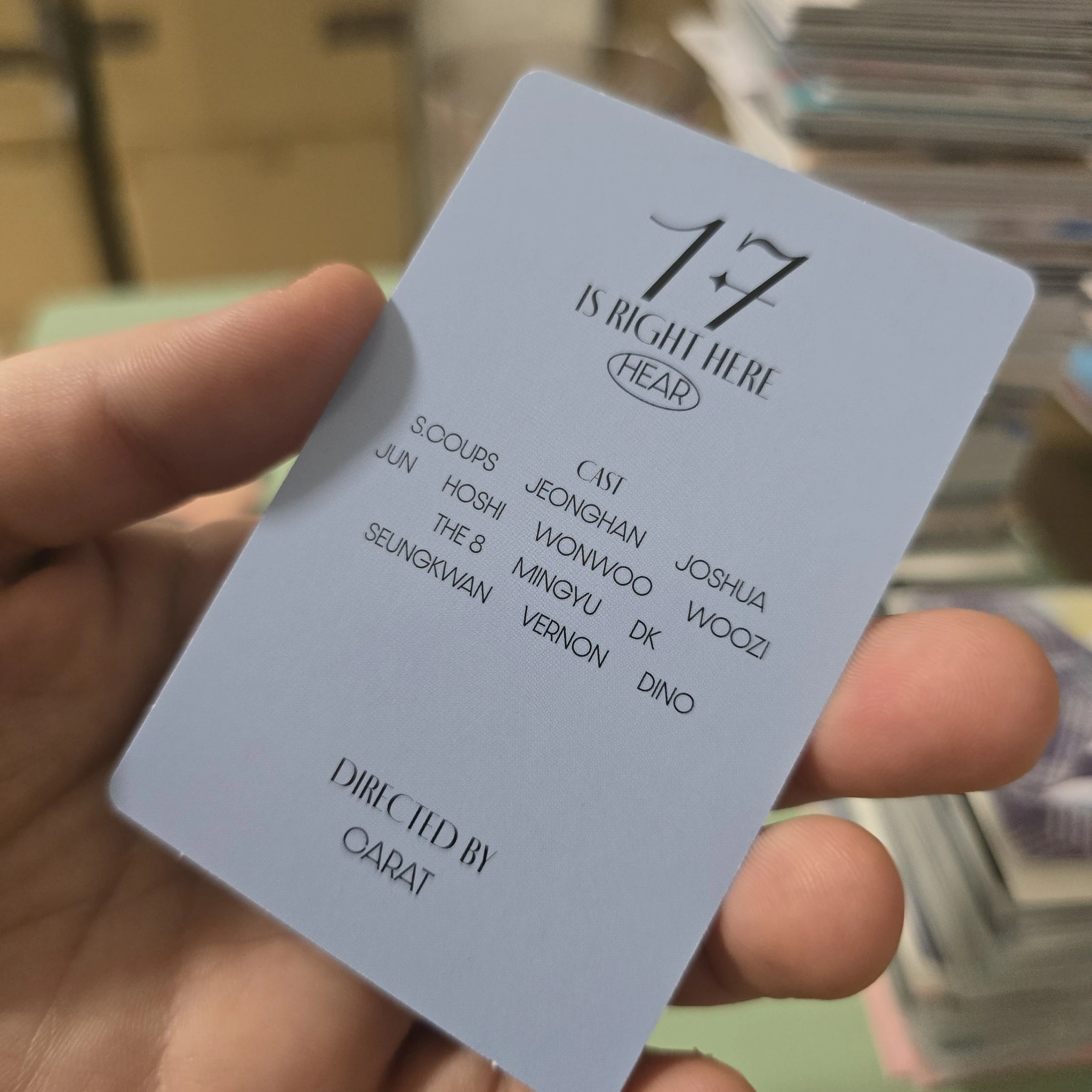 SEVENTEEN Mingyu SEVENTEEN - Mingyu - 17 IS RIGHT HERE Album album photocard hear version listing photo 2