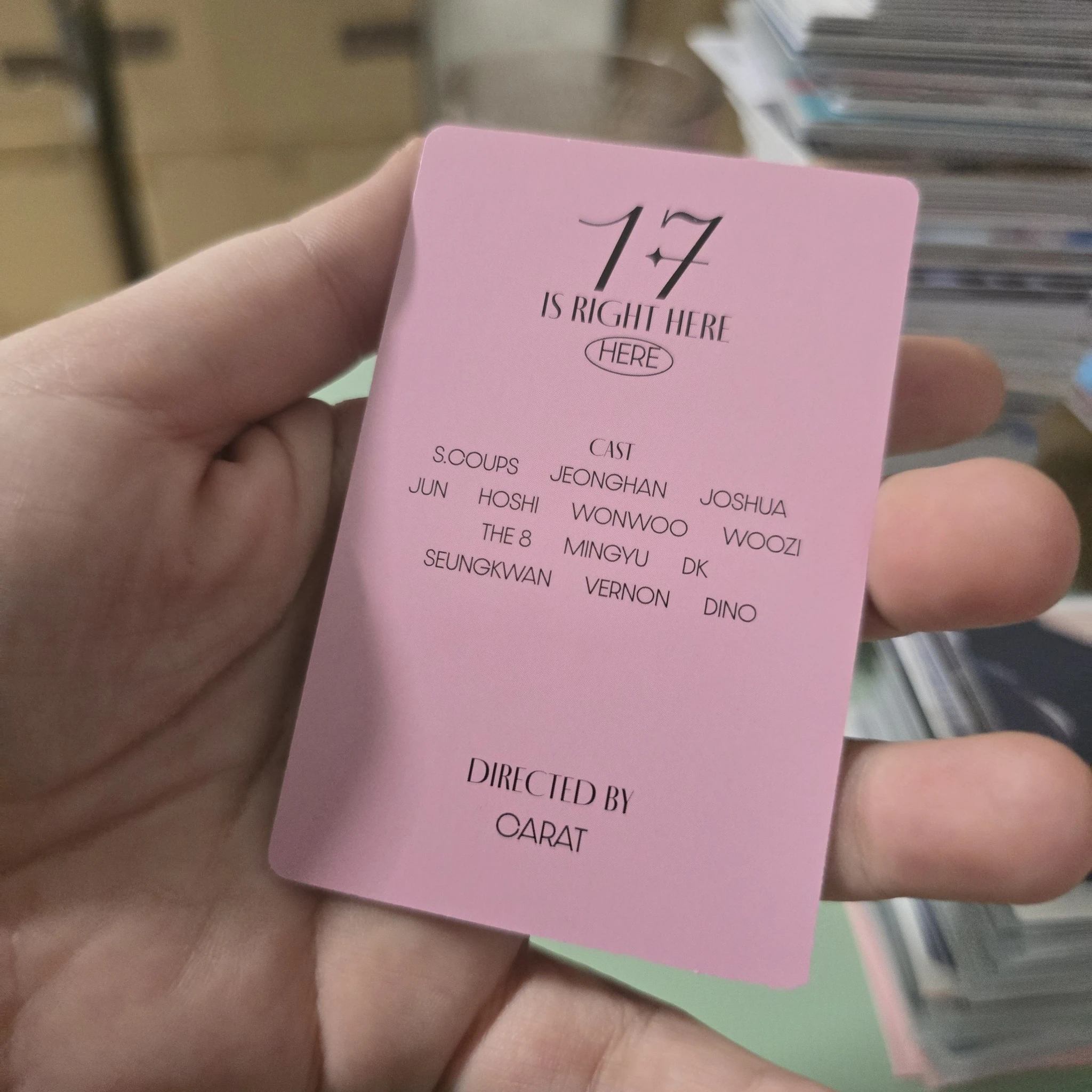 SEVENTEEN Mingyu SEVENTEEN - Mingyu - 17 IS RIGHT HERE Album album photocard here version listing photo 2