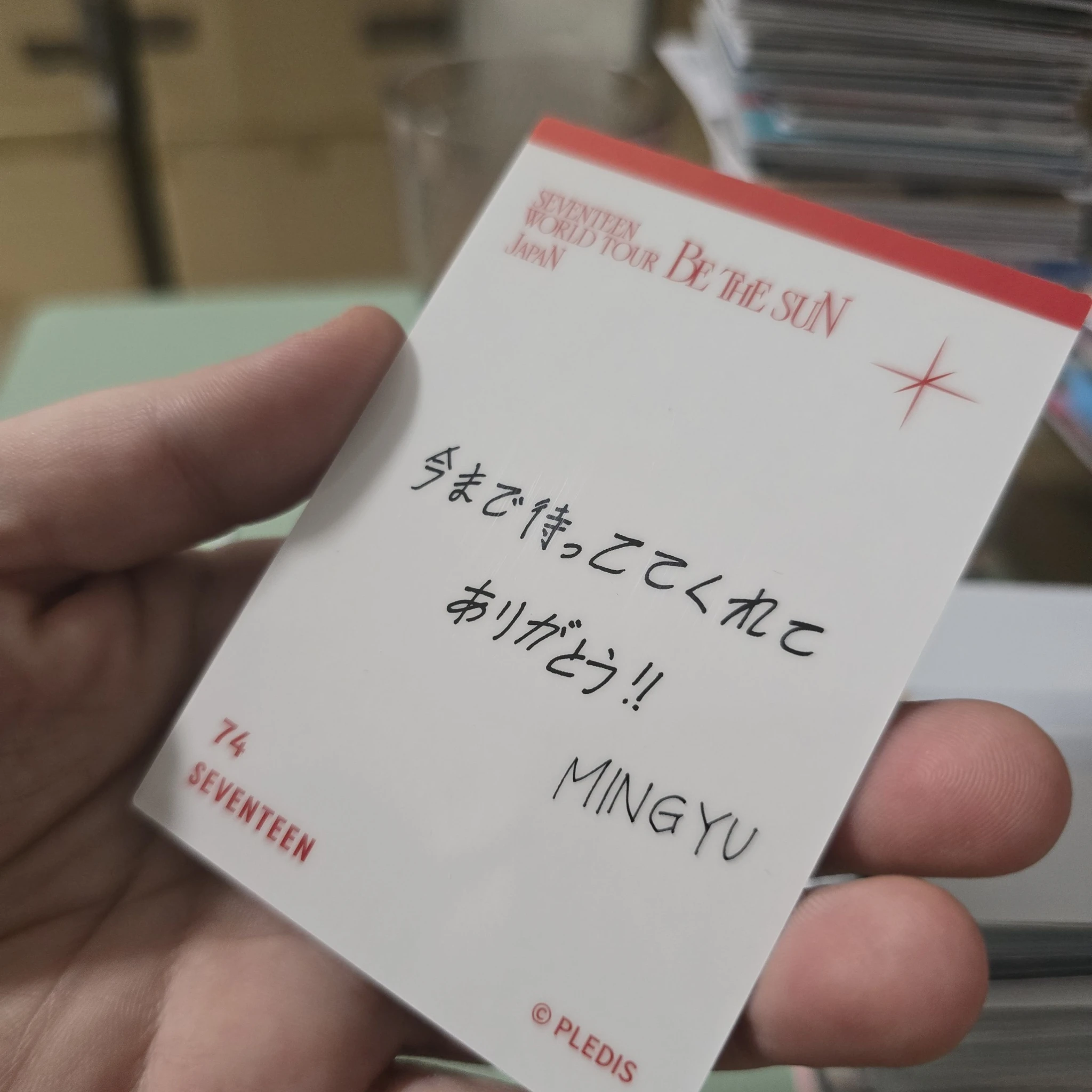 SEVENTEEN Mingyu SEVENTEEN - Mingyu - [BE THE SUN] WORLD TOUR Event message card listing photo 2