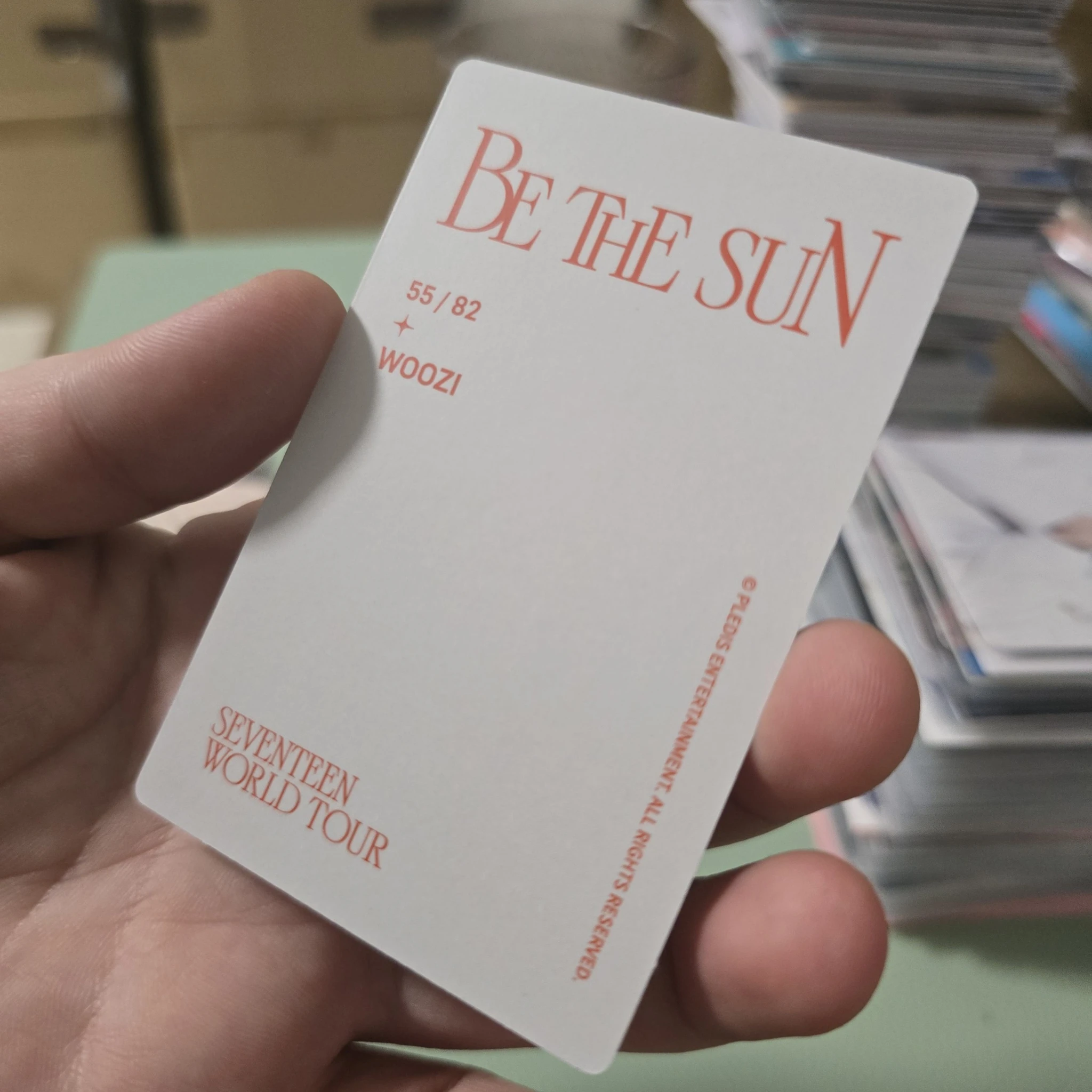 SEVENTEEN Woozi SEVENTEEN - Woozi - [BE THE SUN] WORLD TOUR Event domestic (kr) trading card merch photocard listing photo 2