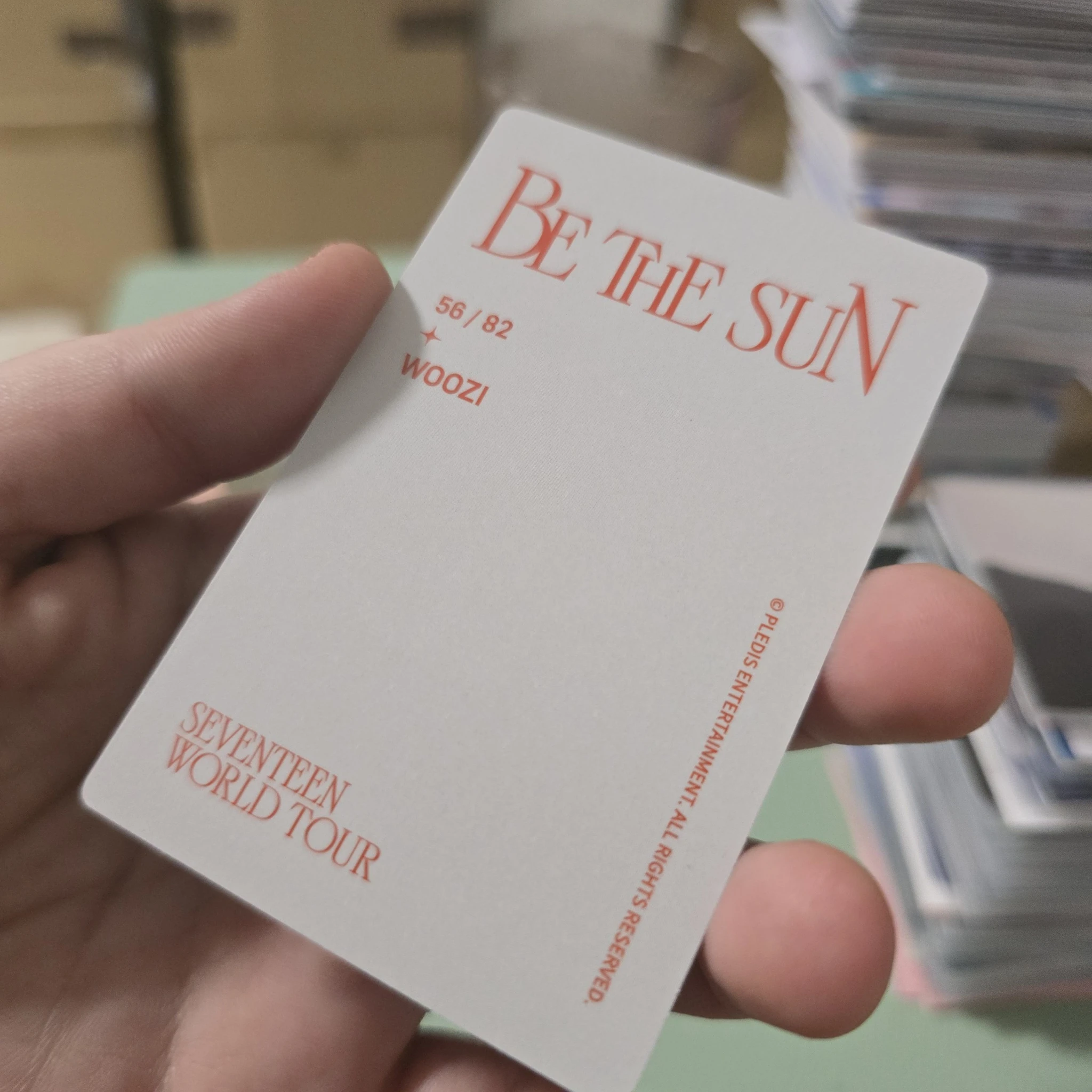 SEVENTEEN Woozi SEVENTEEN - Woozi - [BE THE SUN] WORLD TOUR Event trading card listing photo 2