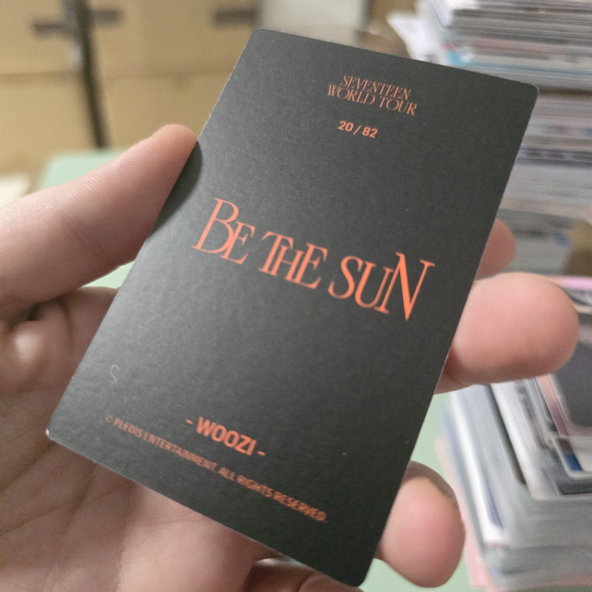 SEVENTEEN Woozi SEVENTEEN - Woozi - [BE THE SUN] World Tour Event trading card listing photo 2