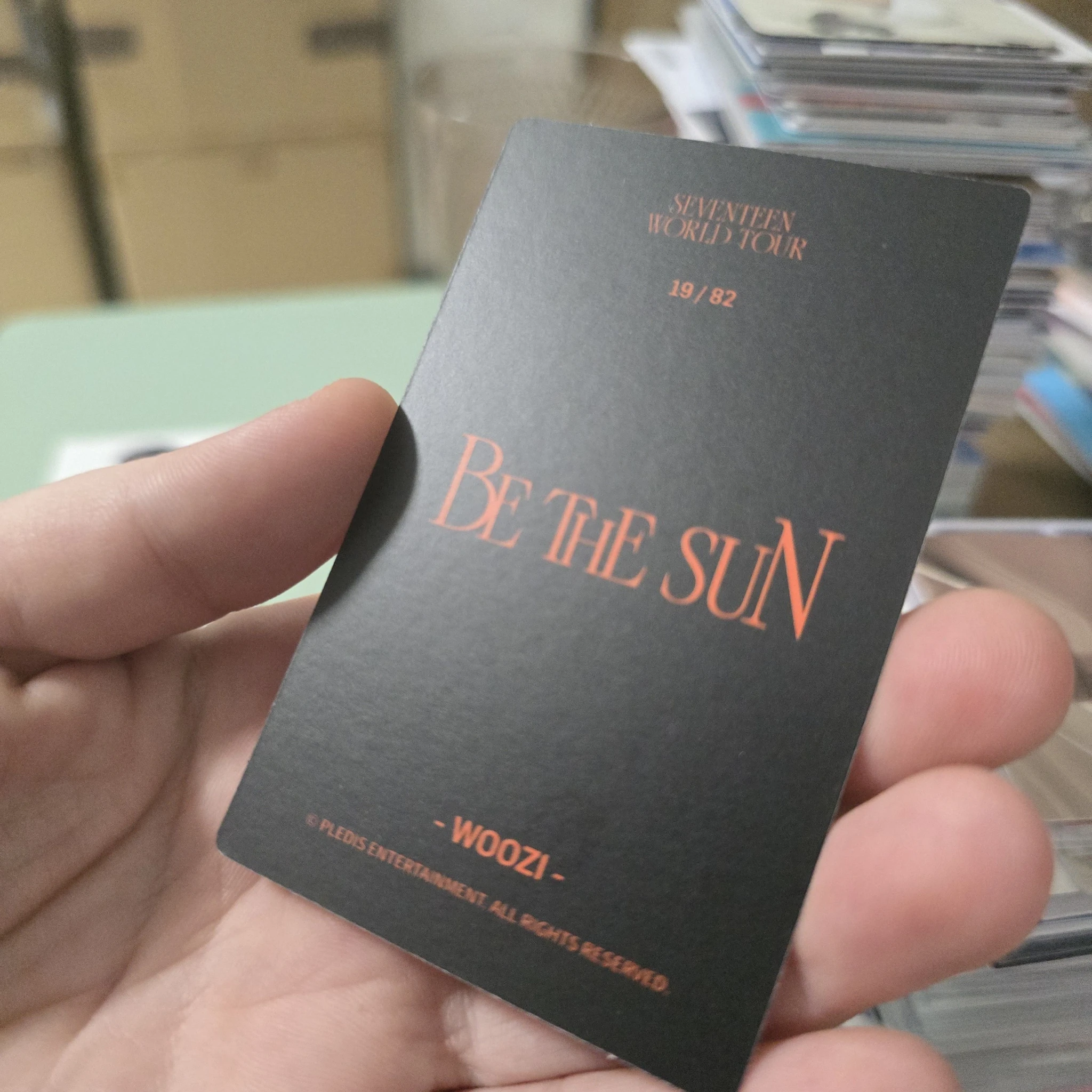 SEVENTEEN Woozi SEVENTEEN - Woozi - [BE THE SUN] World Tour Event trading card listing photo 2
