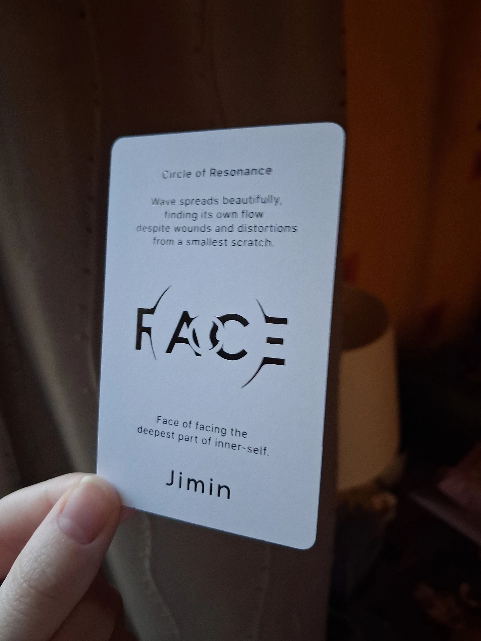 BTS Jimin BTS - Jimin - Face Album album photocard invisible face ver. listing photo 2