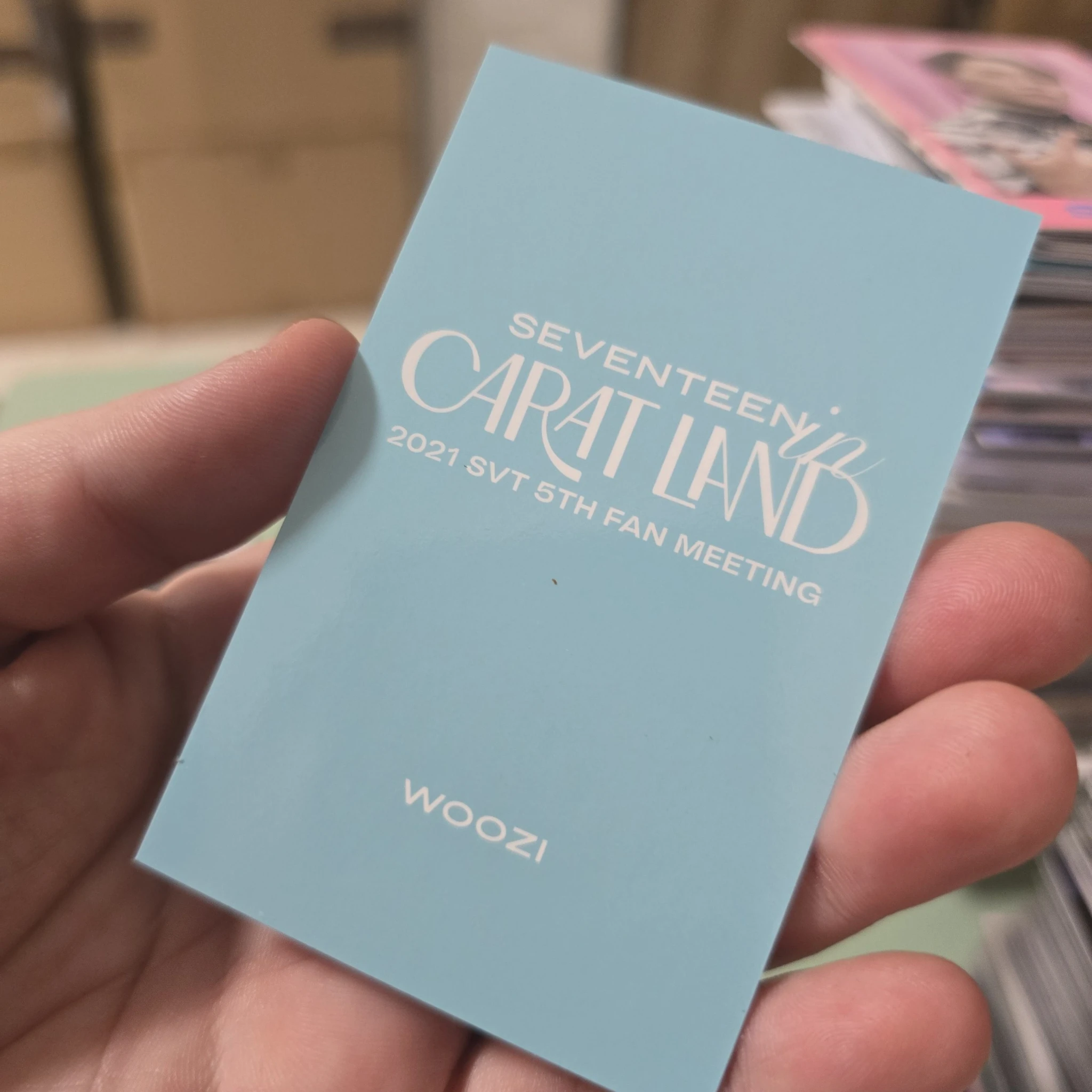 SEVENTEEN Woozi SEVENTEEN - Woozi - 2021 5TH SVT IN CARAT LAND Event fan meeting merch photocard t-shirt photocard set listing photo 2