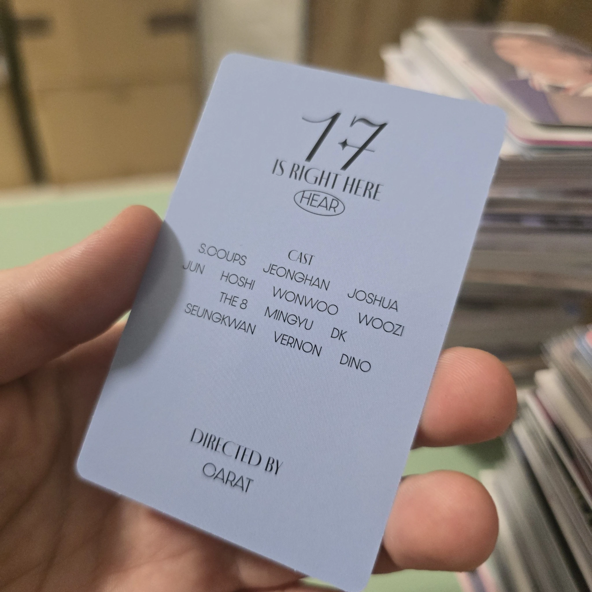 SEVENTEEN Seungkwan SEVENTEEN - Seungkwan - 17 IS RIGHT HERE Album album photocard hear version listing photo 2