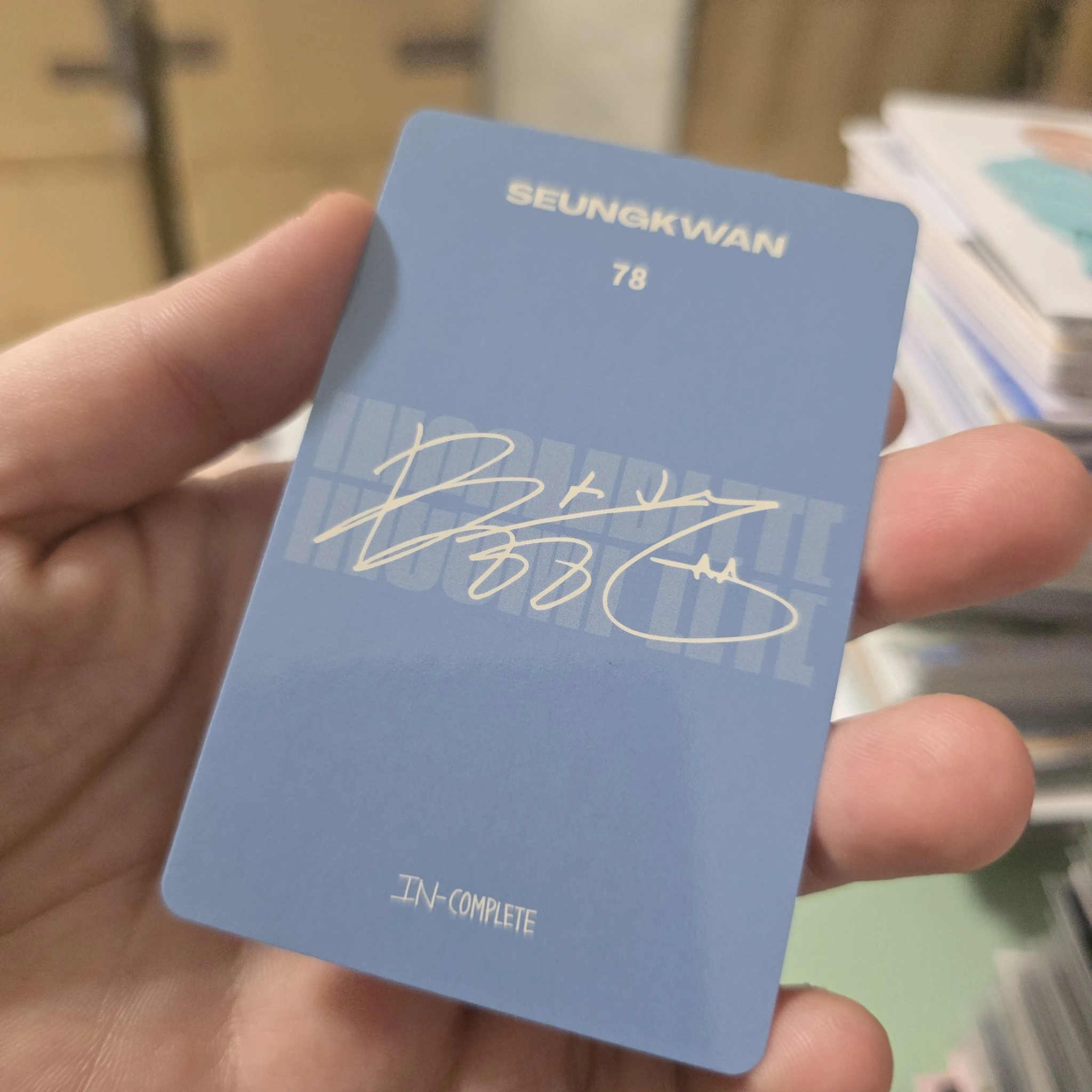 SEVENTEEN Seungkwan SEVENTEEN - Seungkwan - [IN-COMPLETE] ONLINE CONCERT Event merch photocard trading card selfie listing photo 2