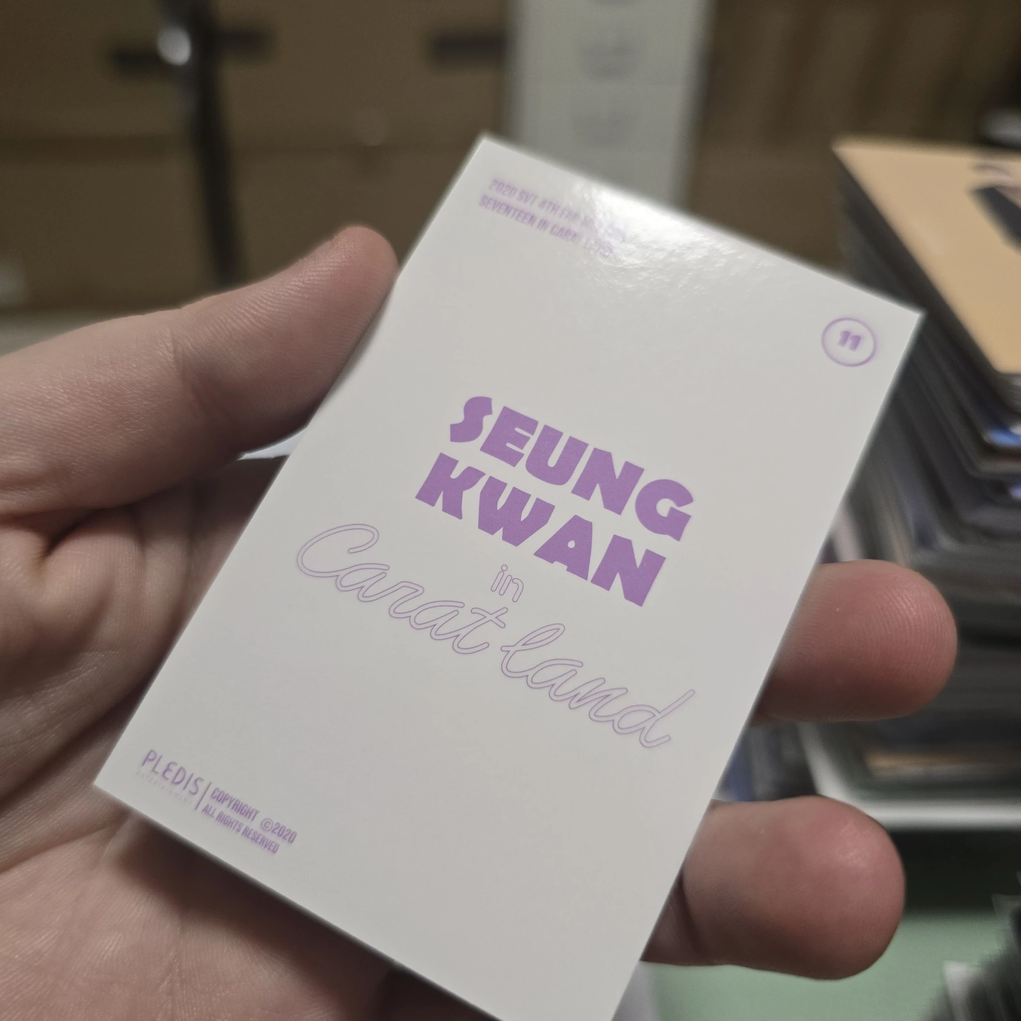 SEVENTEEN Seungkwan SEVENTEEN - Seungkwan - 2020 4TH SVT IN CARATLAND  Event trading card listing photo 2